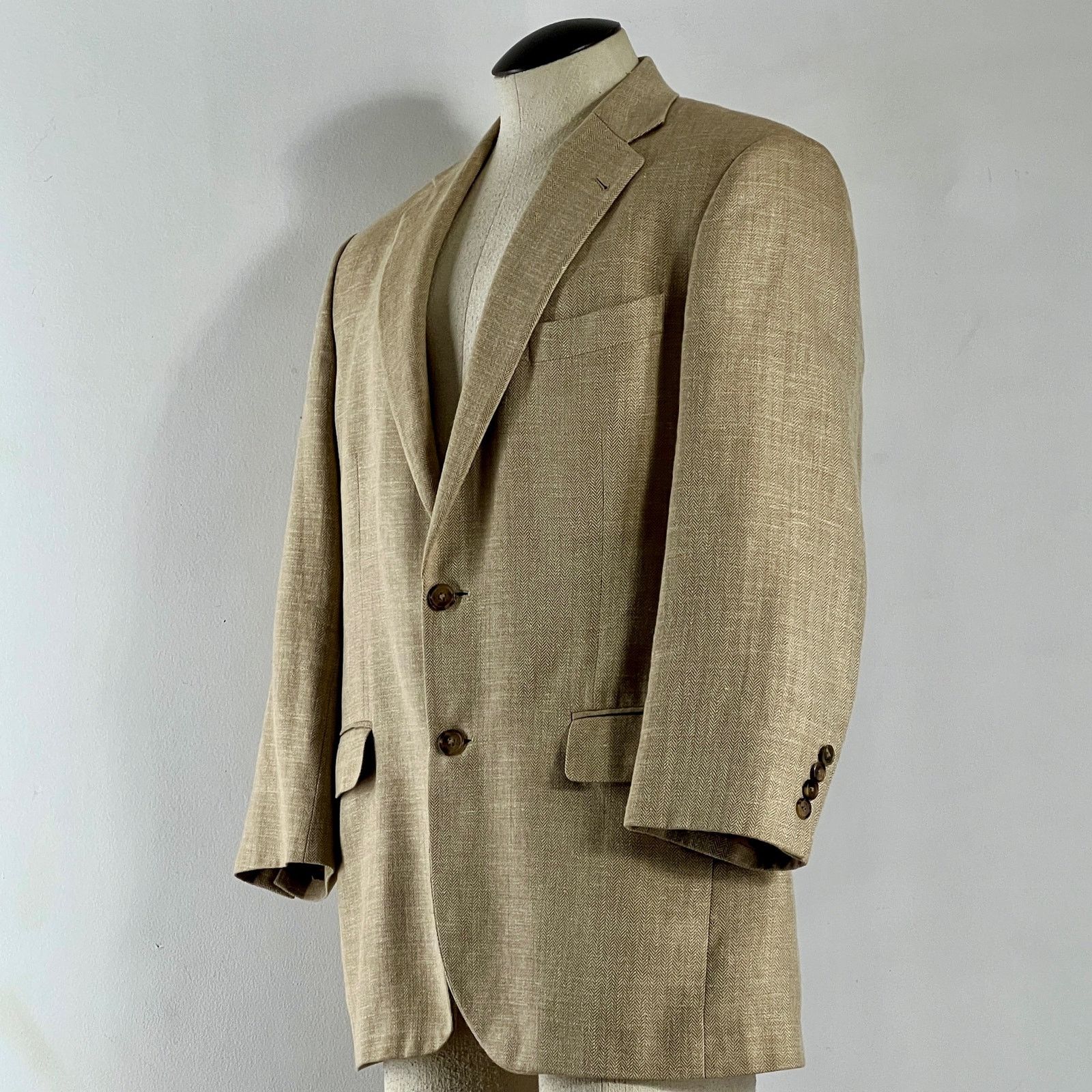 Brooks Brothers Brooks Brothers Madison Mens Silk Blazer Beige Jacket Sz 41R Size US M / EU 48-50 / 2 - 9 Thumbnail