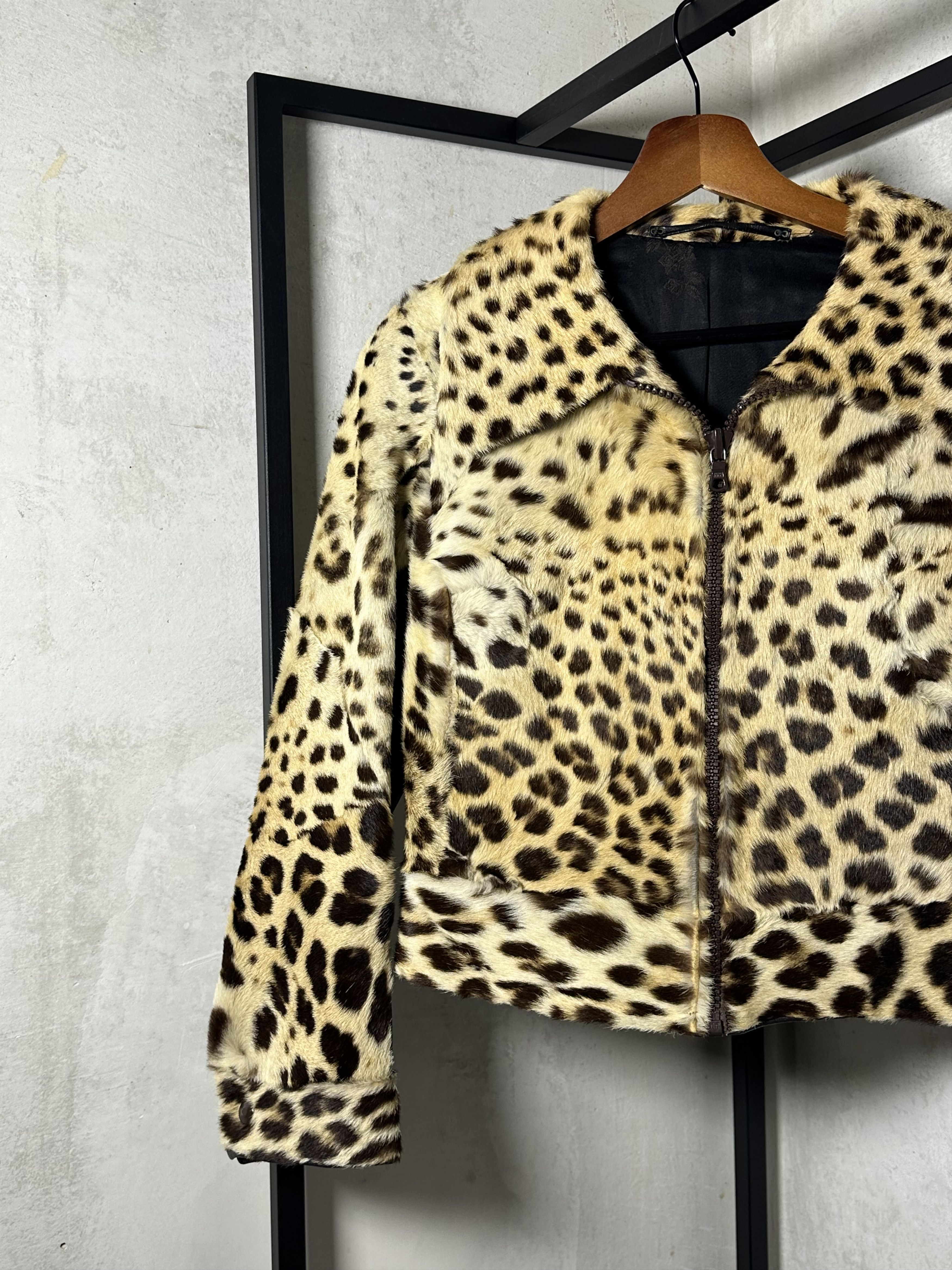 PONY Nocturne Pony Fur Leopard Printed Blazer Size XS / US 0-2 / IT 36-38 - 3 Thumbnail