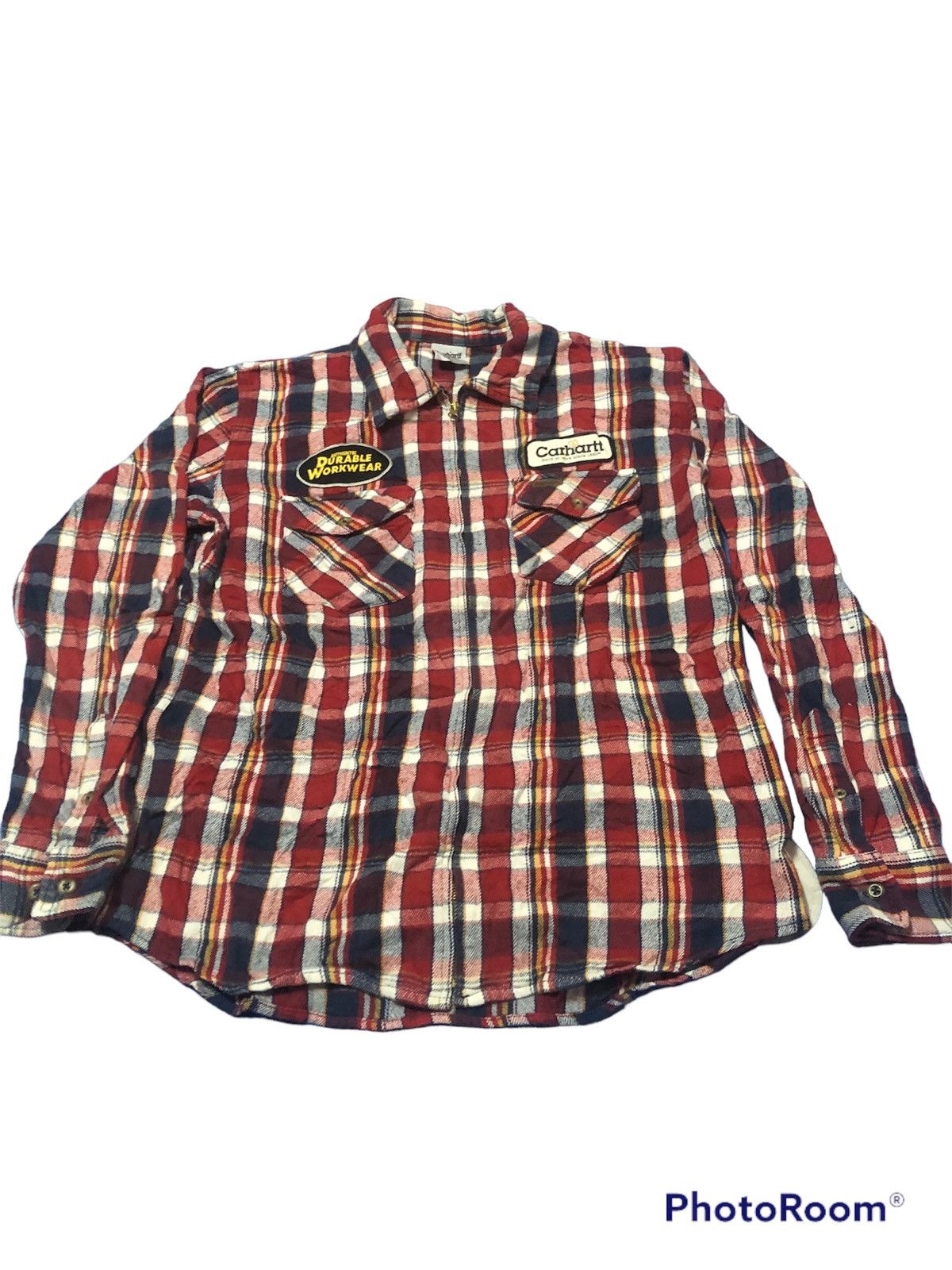 image of Carhartt x Vintage Carhatt Zipper Light Jackets Western in Red White, Men's (Size Large)