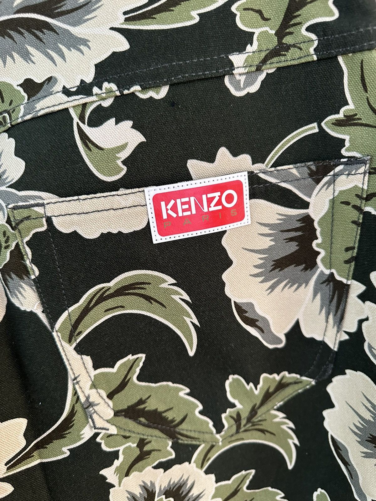 Kenzo × Nigo Kenzo Botan Floral-print Loose-fit Jeans In Dark Khaki Size US 31 - 6 Thumbnail