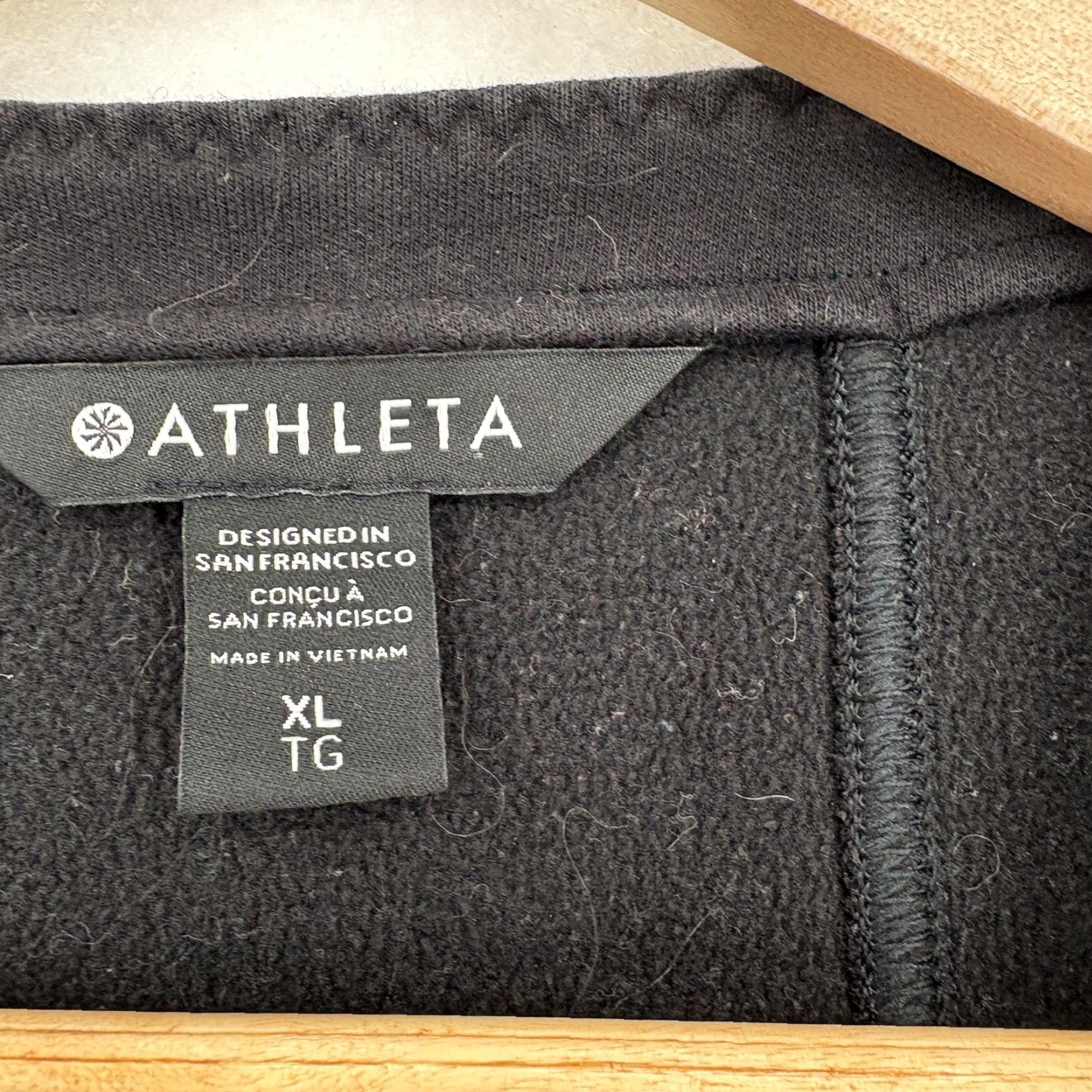 Athleta Athleta Moto Jacket Womens XL Black Fleece Quilted Zip Pockets Biker Casual Size XL / US 12-14 / IT 48-50 - 4 Thumbnail