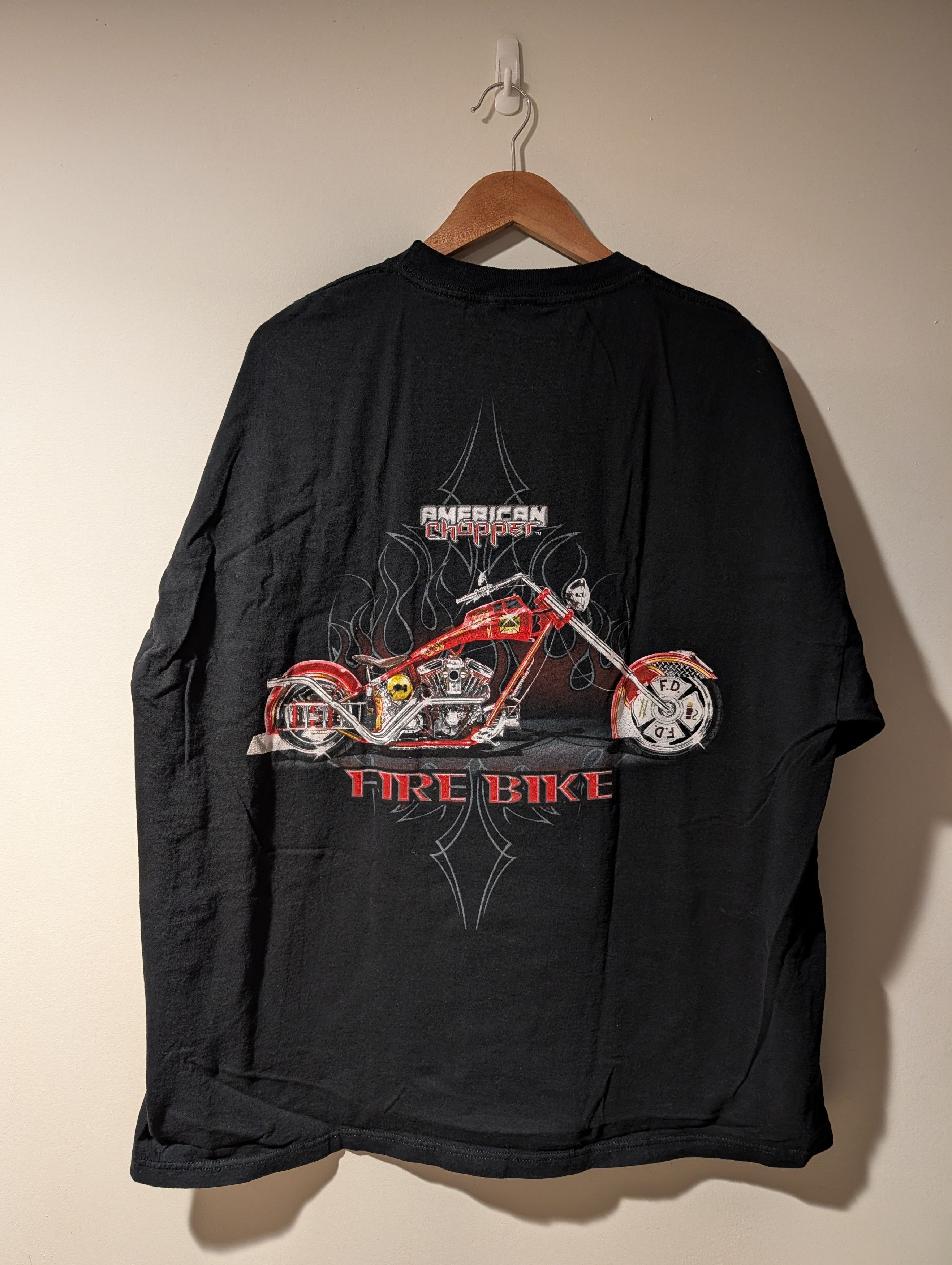 Harley Davidson Vintage Y2K American Choppers Fire Bike Flames T-Shirt Size US XXL / EU 58 / 5 - 1 Thumbnail