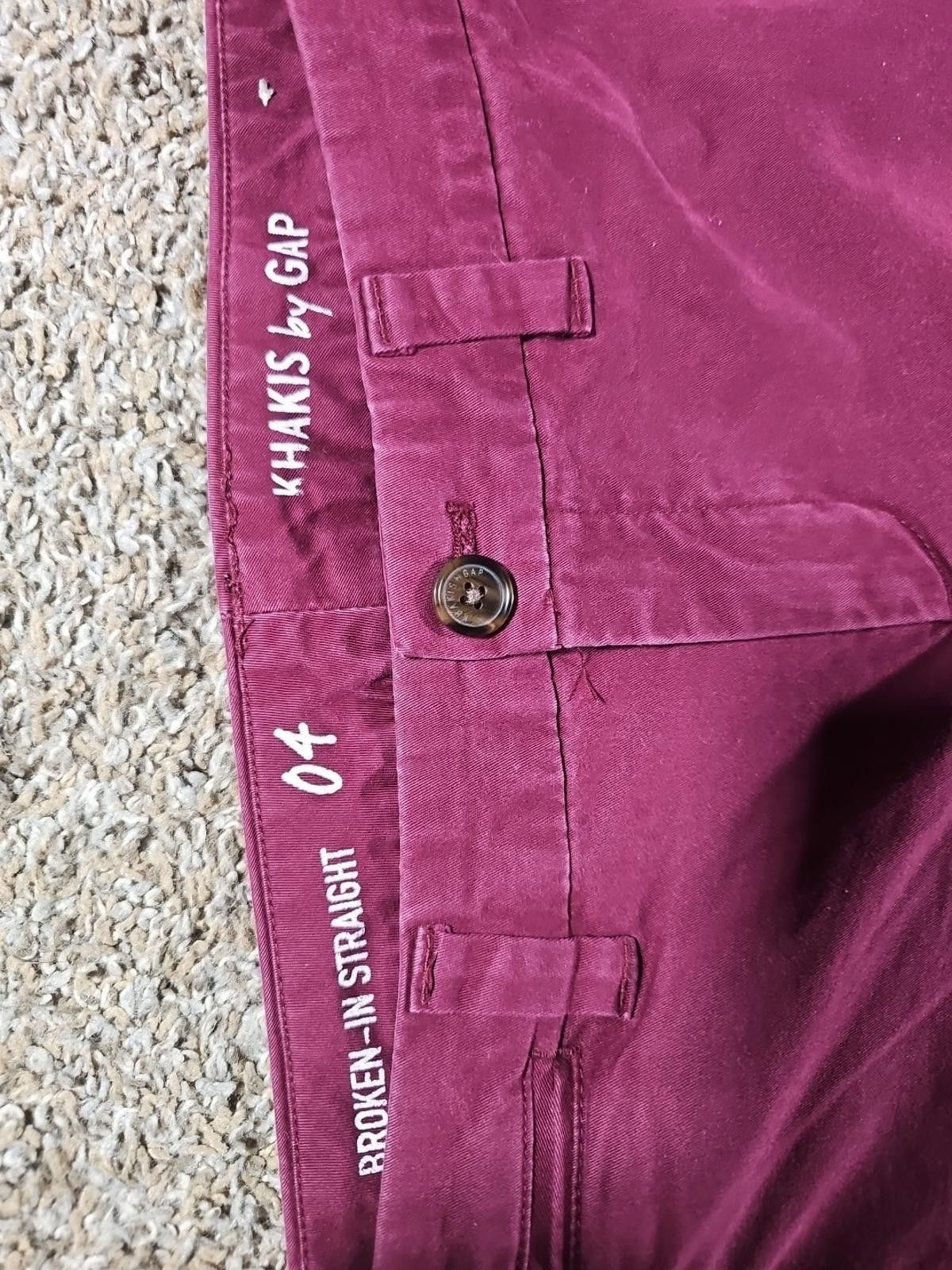 Gap Broken-in Straight 04 Khakis By GAP Purple Size 30" / US 8 / IT 44 - 2 Thumbnail