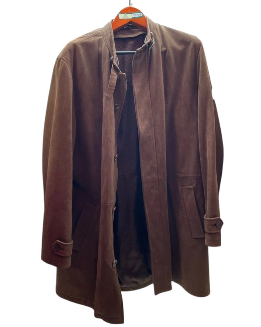 Brioni NUTRIA SHEARLING LEATHER HEAVY COAT WITH FOX FUR COLLAR Size US L / EU 52-54 / 3 - 5 Thumbnail
