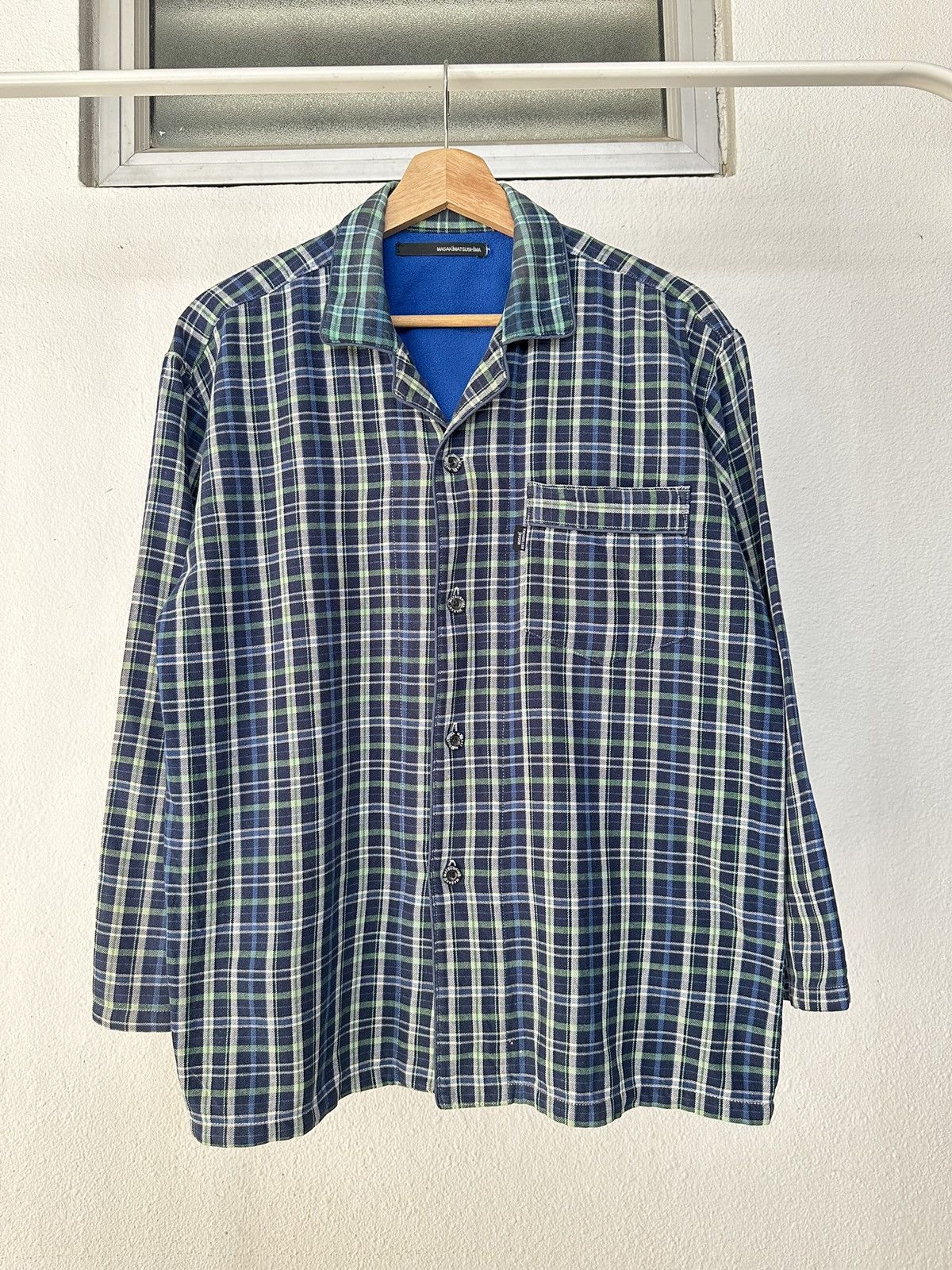 Masaki Matsushima 00's Masaki Matsushima flannel plaid open color shirt Size US L / EU 52-54 / 3 - 7 Thumbnail