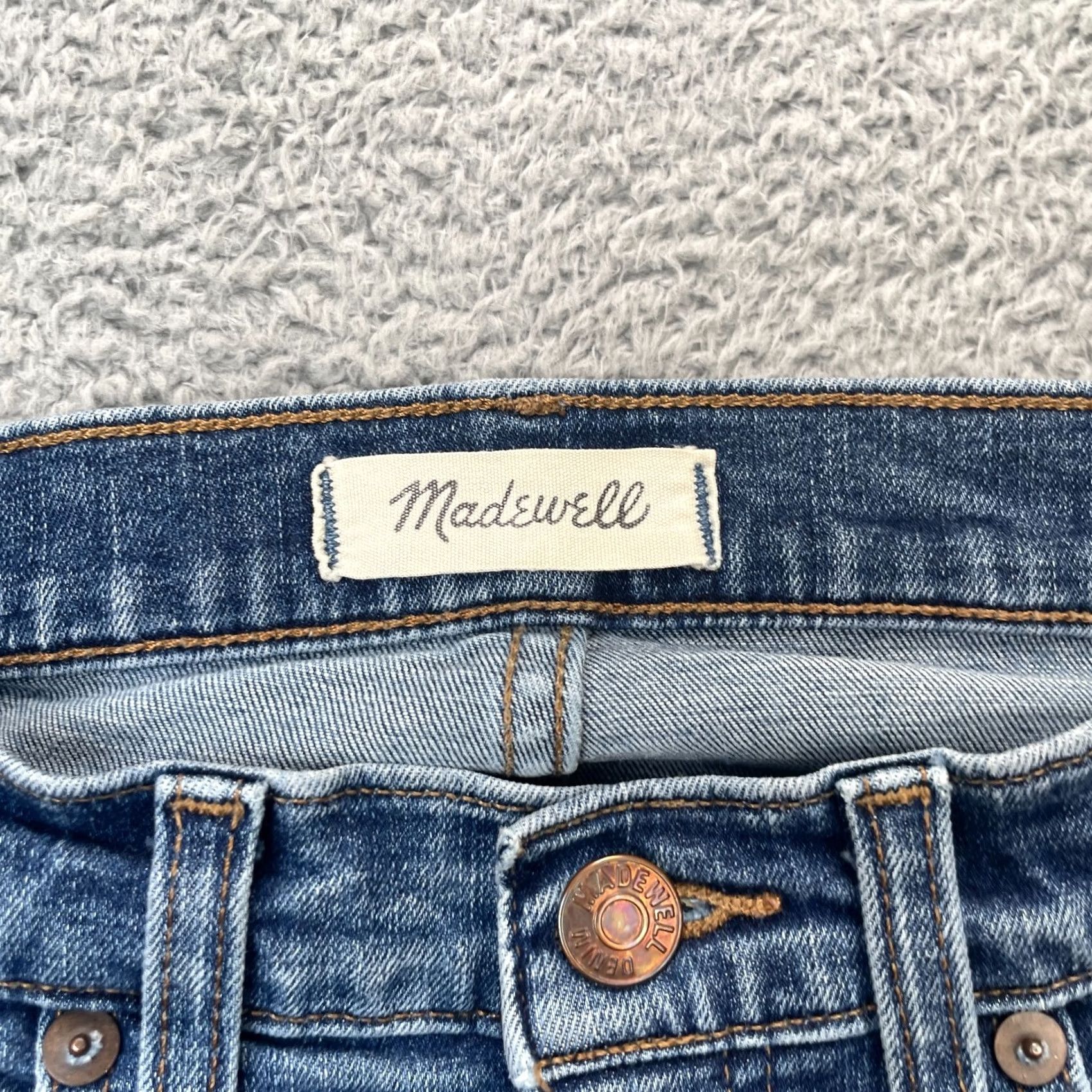 Madewell Madewell Jeans Womens 26 Blue Straight Leg Slim Fit Medium Wash Denim Stretch Jeans Size 26" / US 2 / IT 38 - 3 Thumbnail