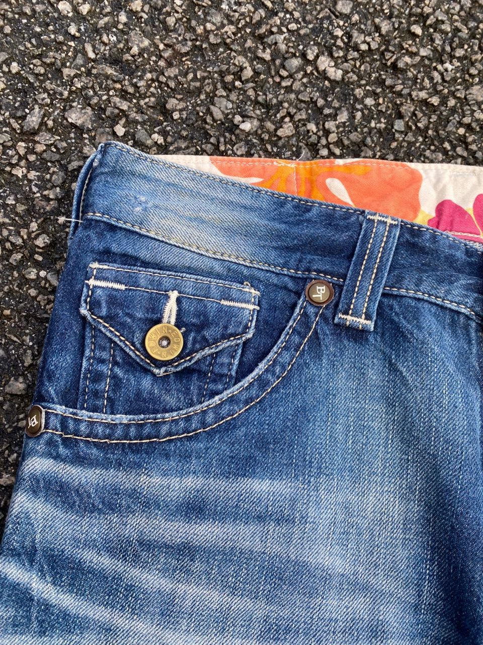 Edwin 💥FLARE 💥VINTAGE EDWIN BLUE TRIP DISTRESSED DENIM Size US 34 / EU 50 - 7 Thumbnail