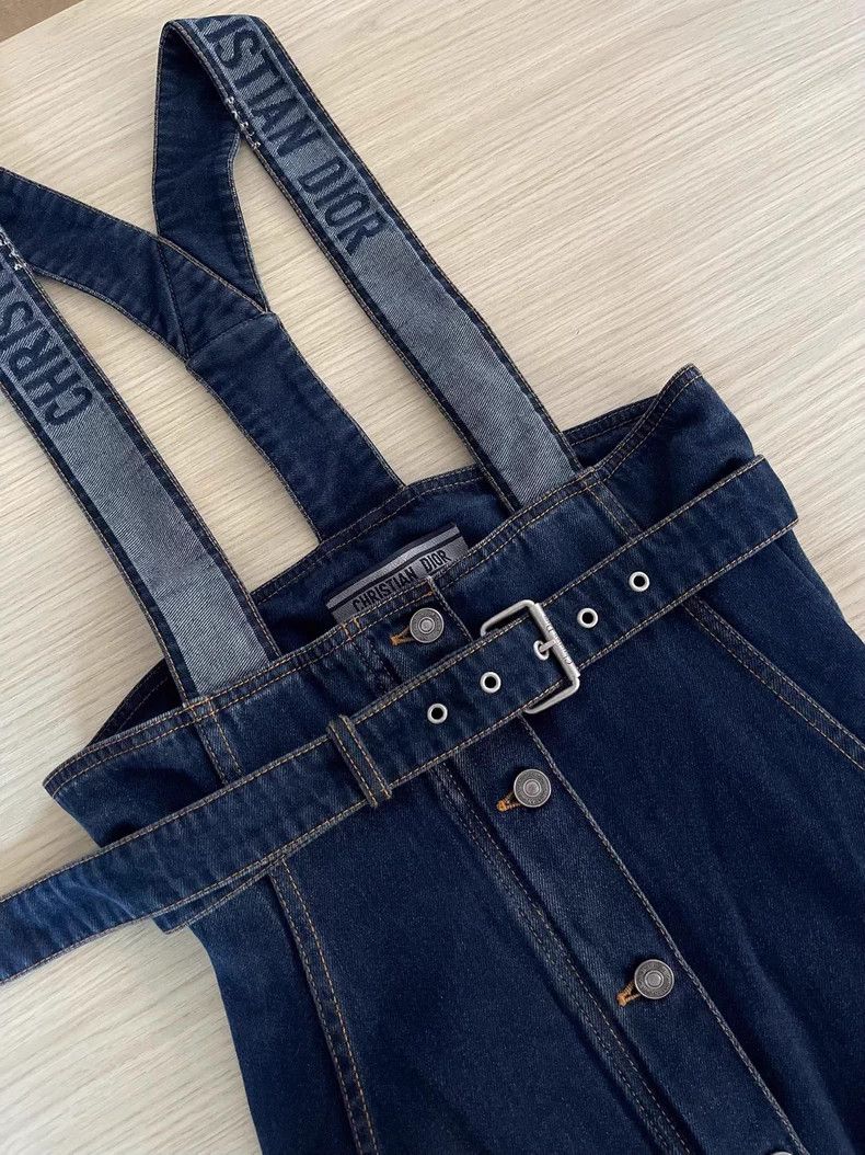Dior Dior Denim suspender pants Size 26" / US 2 / IT 38 - 4 Thumbnail