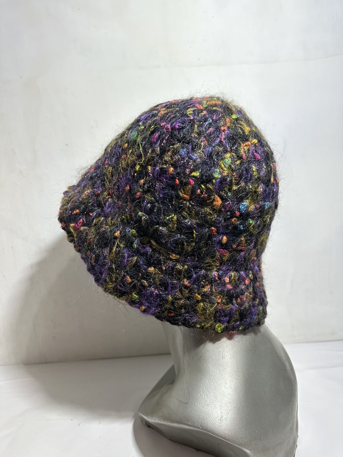 Handmade Unknown Multicolor Mohair Bucket Hats Size ONE SIZE - 2 Thumbnail