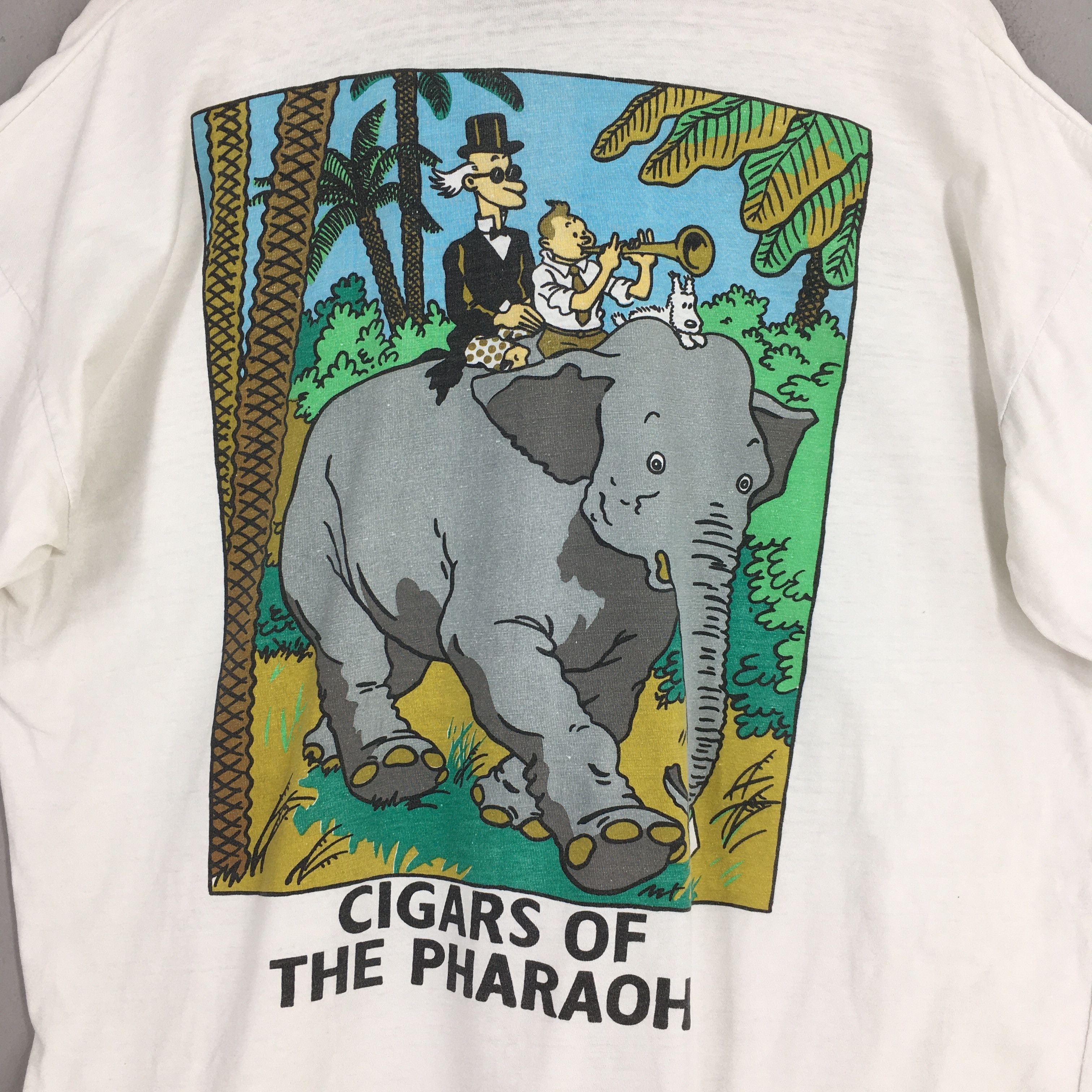 Vintage Vintage 90's The Adventures of Tintin Cartoon T shirt XLarge Size US XL / EU 56 / 4 - 8 Thumbnail
