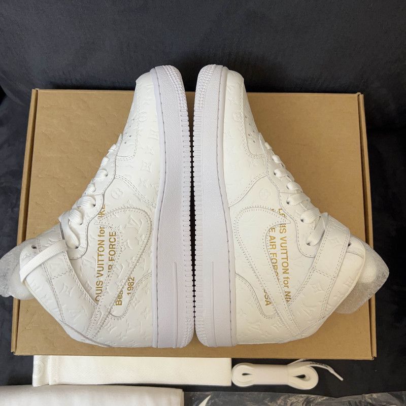 Louis Vuitton Louis Vuitton x Nike Air Force 1 Mid Sneakers -2505 Size US 7.5 / EU 40-41 - 7 Thumbnail