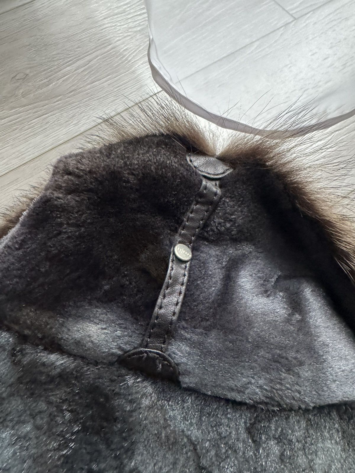 Vintage Levinson Black Leather Shearling Bomber Jacket Size US M / EU 48-50 / 2 - 10 Thumbnail