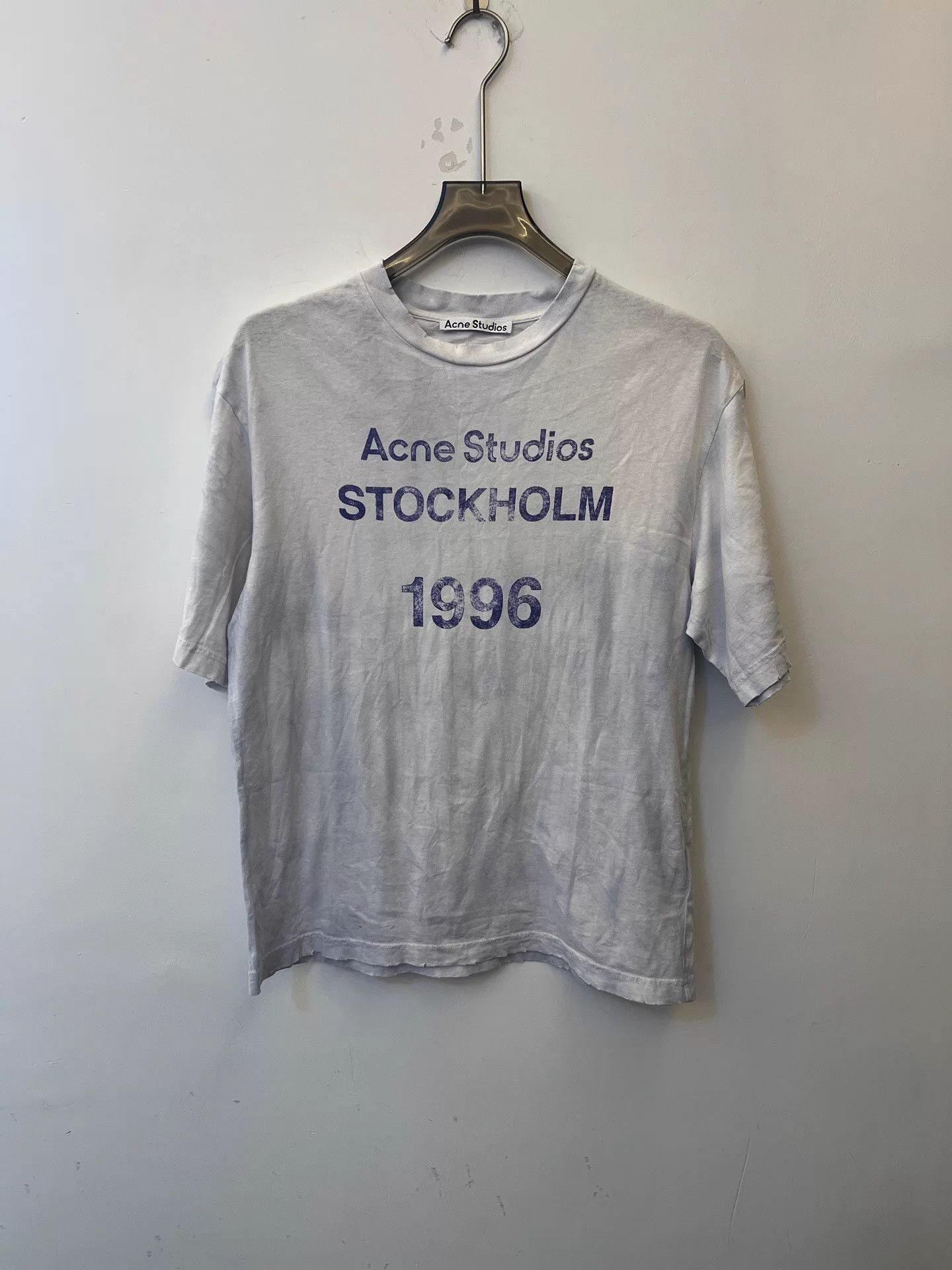 Acne Studios Acne SS22 Logo Alphanumeric Print Men's XXS Tee Size US XXS / EU 40 - 1 Thumbnail