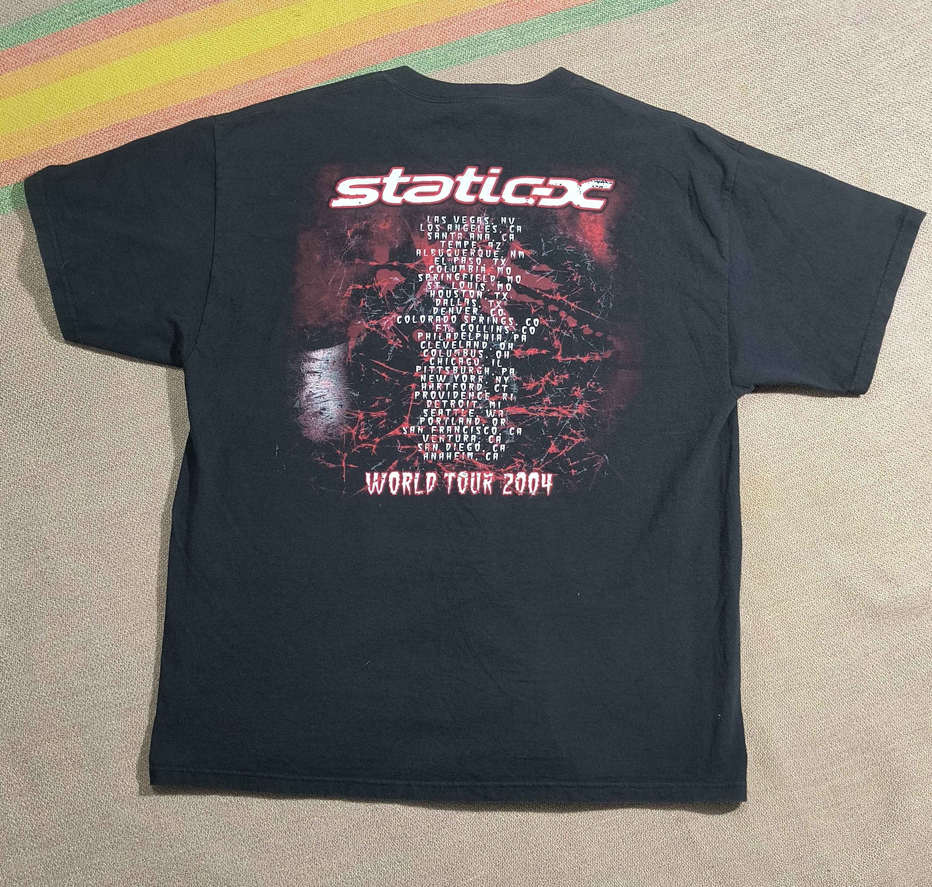 Band Tees Vintage Y2K Static-X Beneath, Between, Beyond tour 2004 Size US XL / EU 56 / 4 - 5 Thumbnail