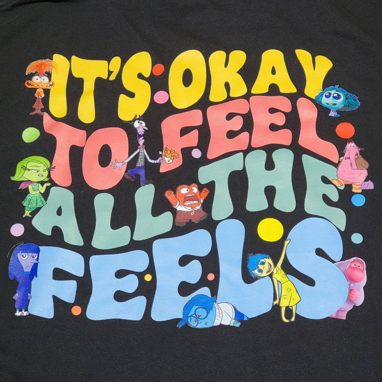 Comfort Colors Inside Out Unisex Tee "It's Okay To Feel All The Feels" -Med Size M / US 6-8 / IT 42-44 - 4 Thumbnail