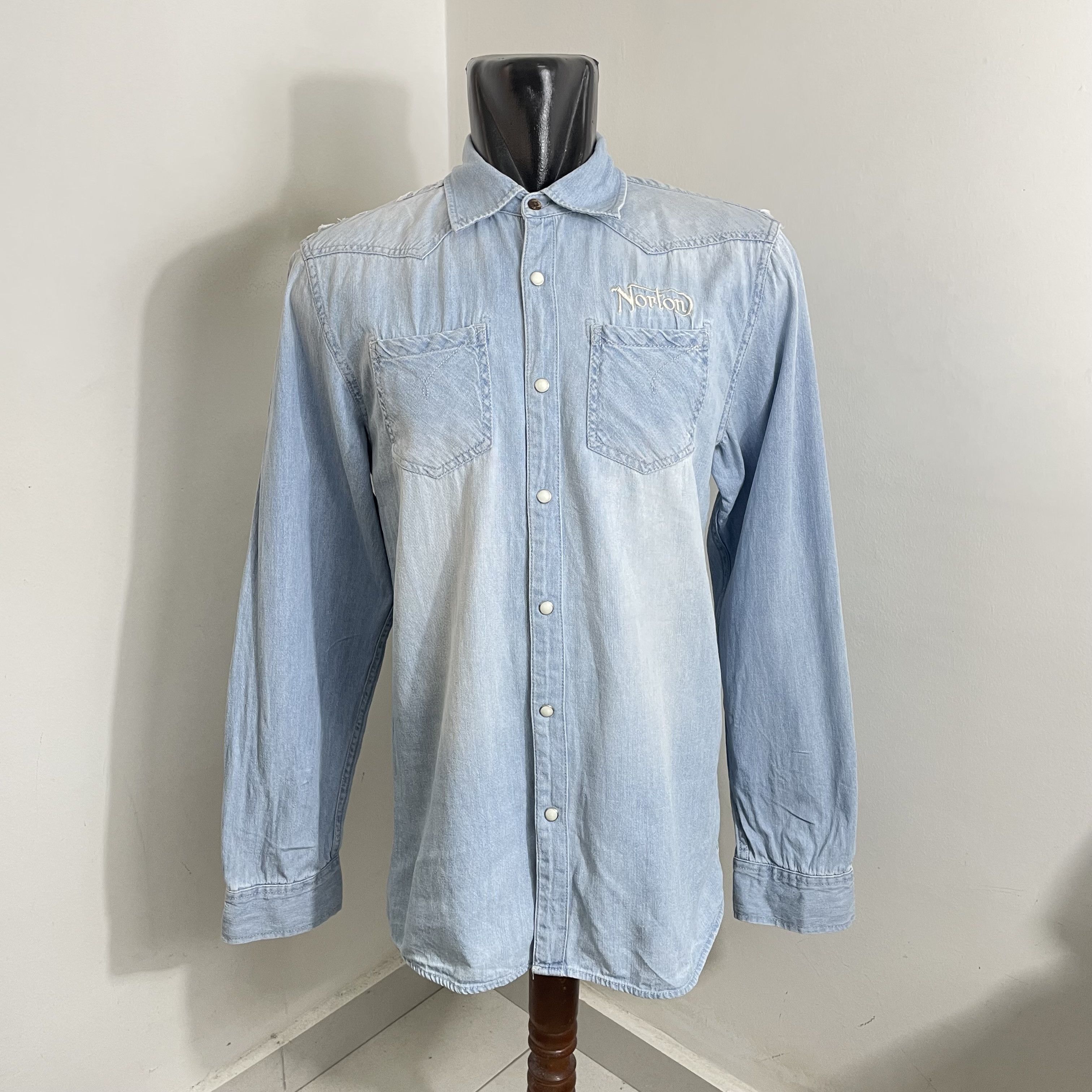 Norton ⭐️SALE⭐️ [L] NORTON MOTORCYCLE DENIM SHIRT Size US L / EU 52-54 / 3 - 1 Thumbnail