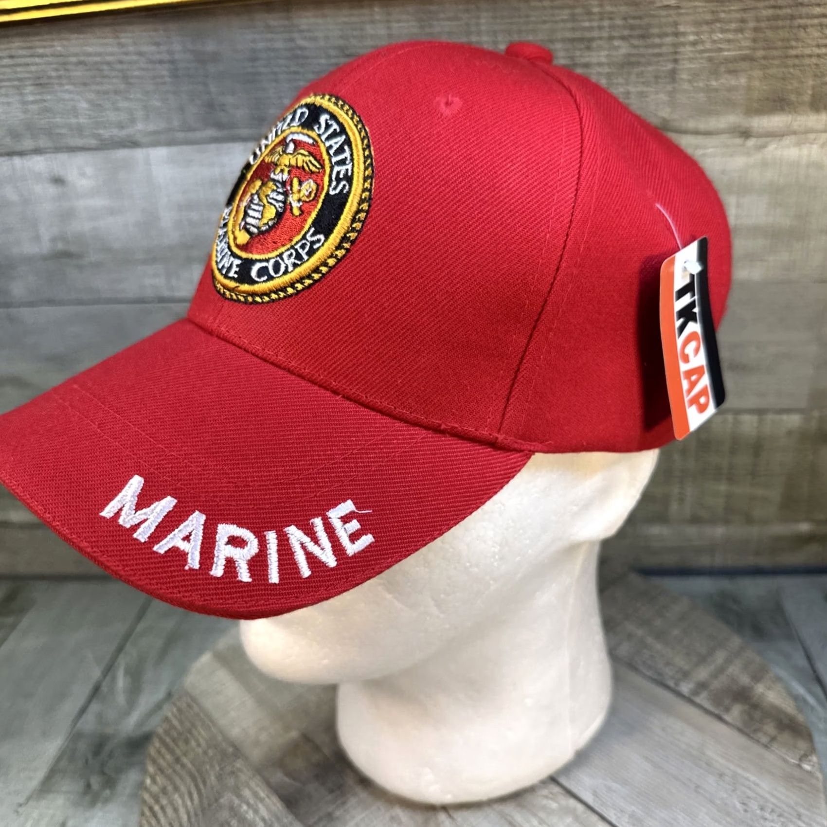 Vintage VINTAGE USMC Hat Red Embroidered Adjustable Cap New Size ONE SIZE - 3 Thumbnail