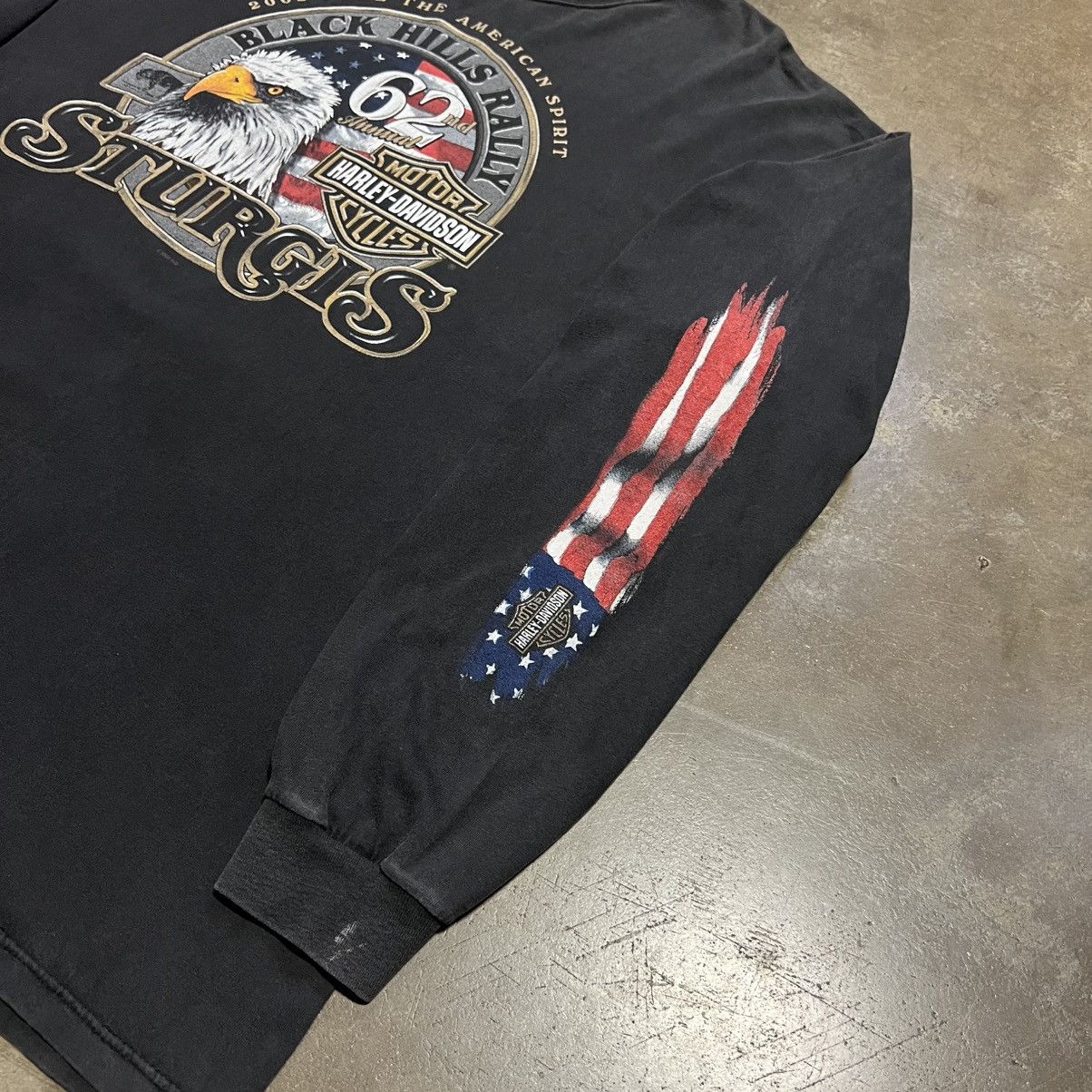 Vintage Vintage Harley Davidson Flag Long Sleeve Shirt Biker 90s Y2K Size US XXL / EU 58 / 5 - 5 Thumbnail