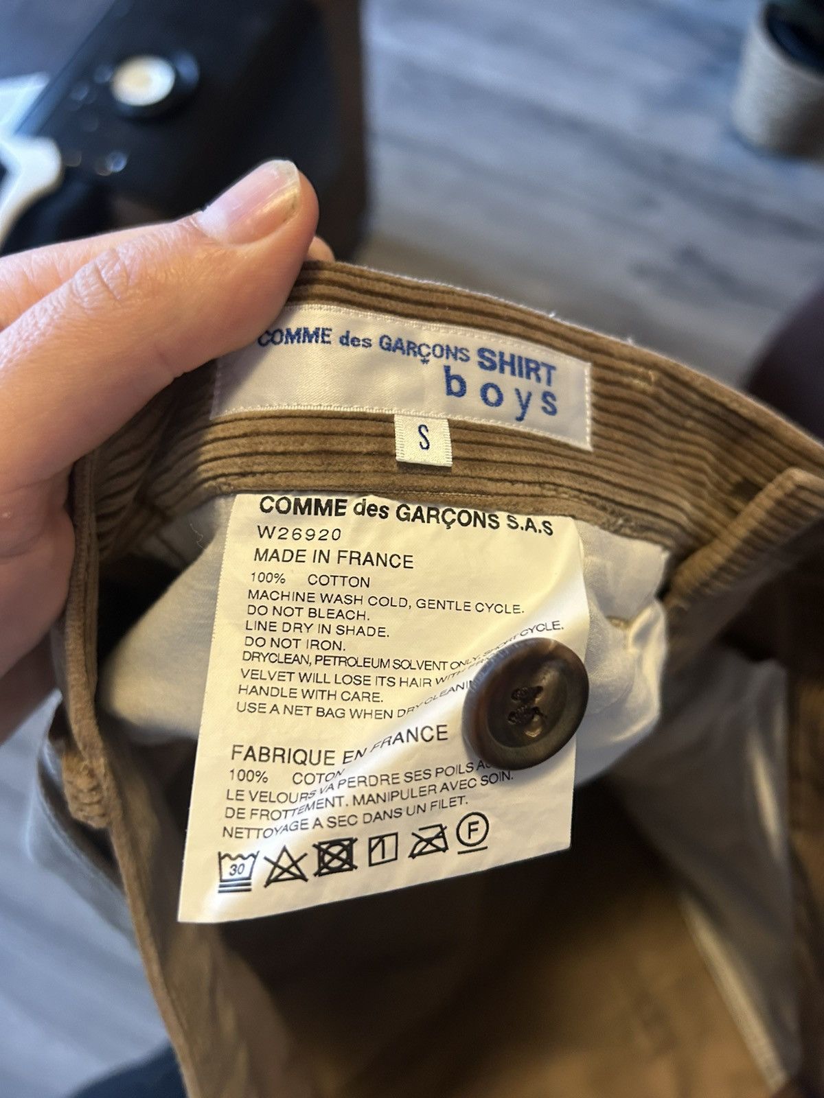 Comme des Garcons Comme des Garçons Shirt Boys Brown Corduroy Trousers Size US 32 / EU 48 - 6 Thumbnail