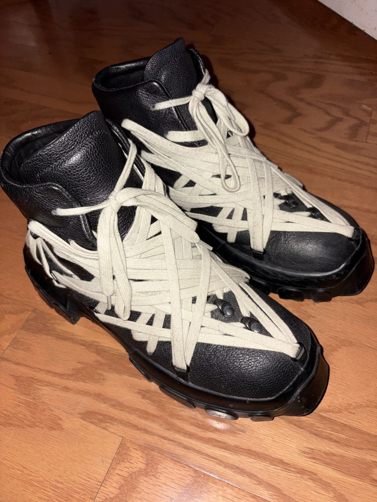 Rick Owens Rick Owens Bozo Tractor leather boots Size US 10.5 / EU 43-44 - 1 Thumbnail