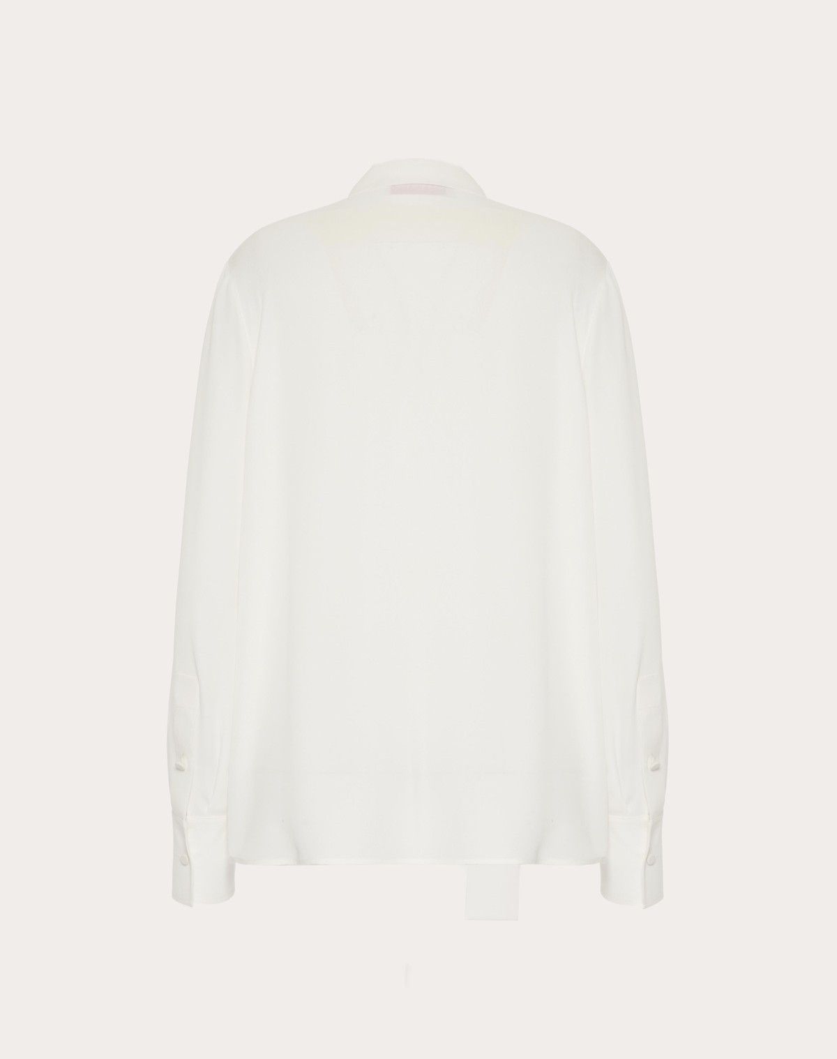 Valentino o1s1wg110525 Georgette Blouse in White Size M / US 6-8 / IT 42-44 - 2 Thumbnail