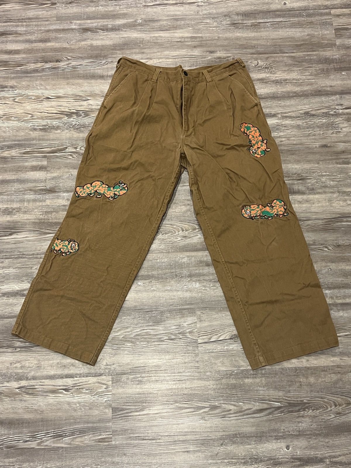 brain dead caterpillar trousers