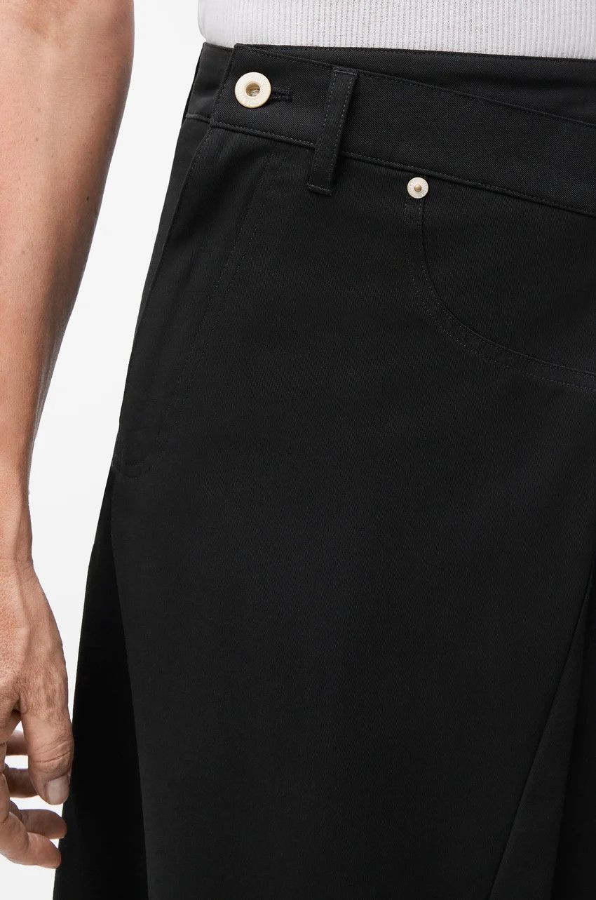 Loewe o1loc1c0525 Deconstructed Skirt in Black Size 26" / US 2 / IT 38 - 5 Thumbnail