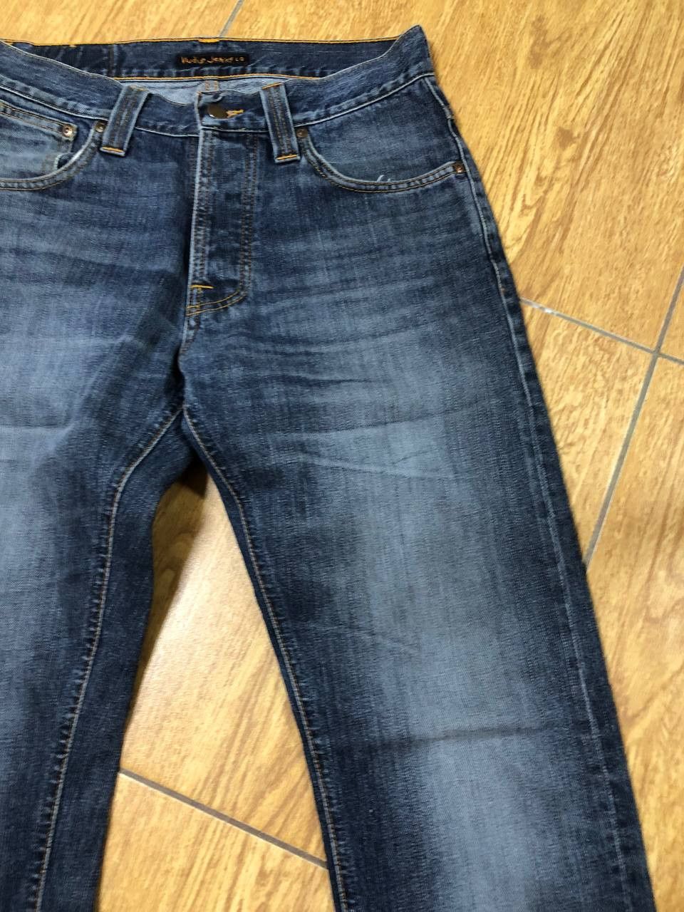 Nudie Jeans NUDIE STEADY EDDIE Blue Wash Denim Straight Jeans Size US 30 / EU 46 - 20 Thumbnail