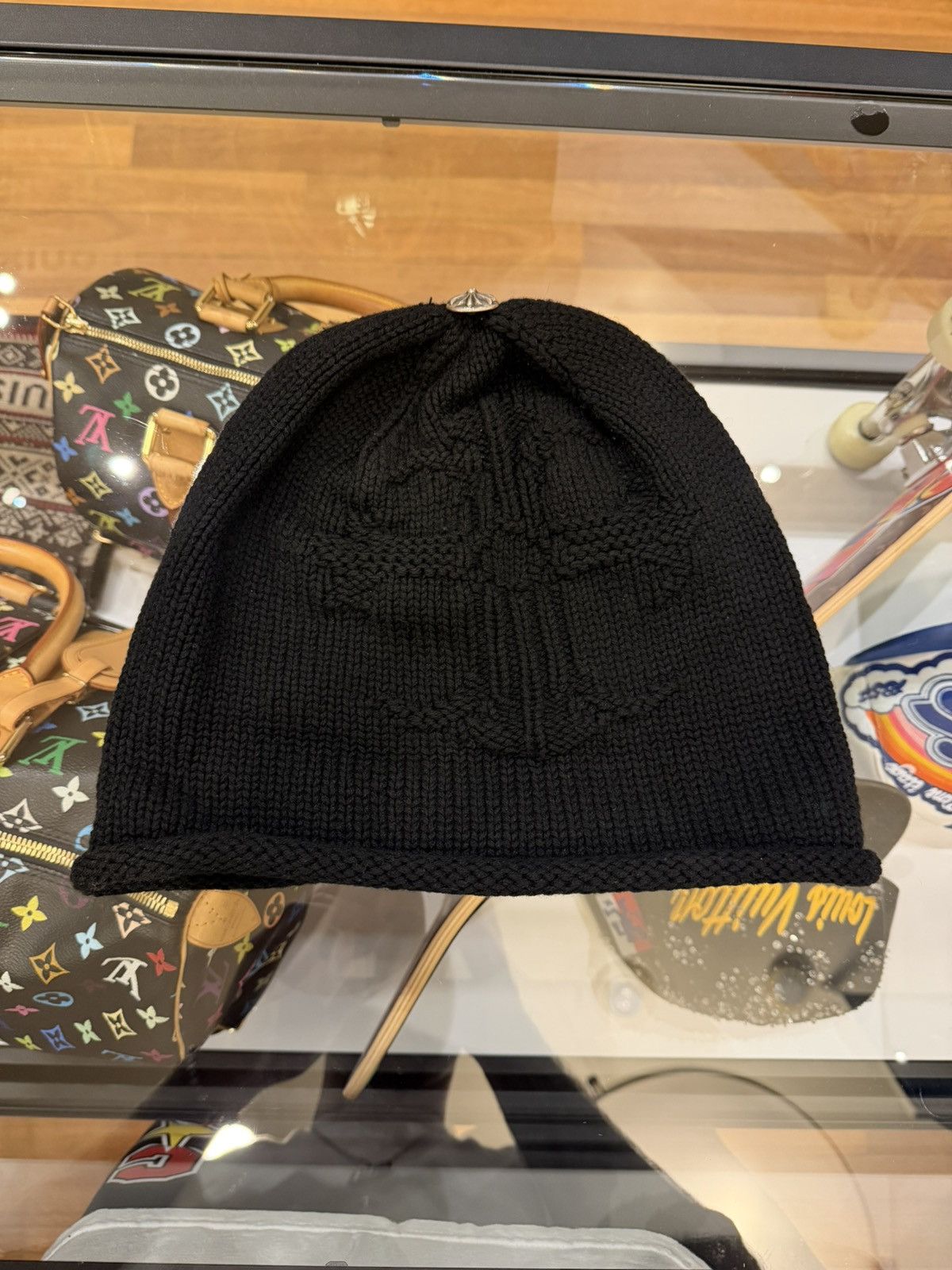 Chrome Hearts Chrome Hearts Oversized Cashmere Beanie - Black Size ONE SIZE - 5 Thumbnail