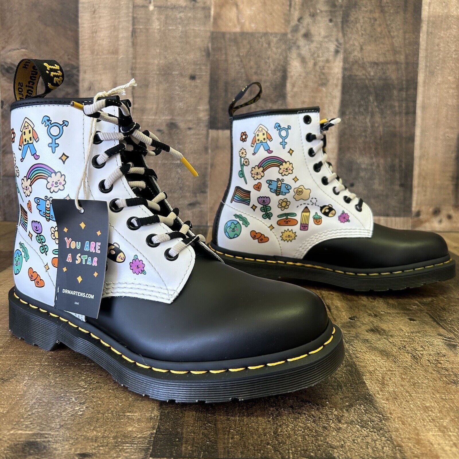 image of Dr Martens Dr. Martens 1460 Wednesday Holmes For Pride Boots Mens 7