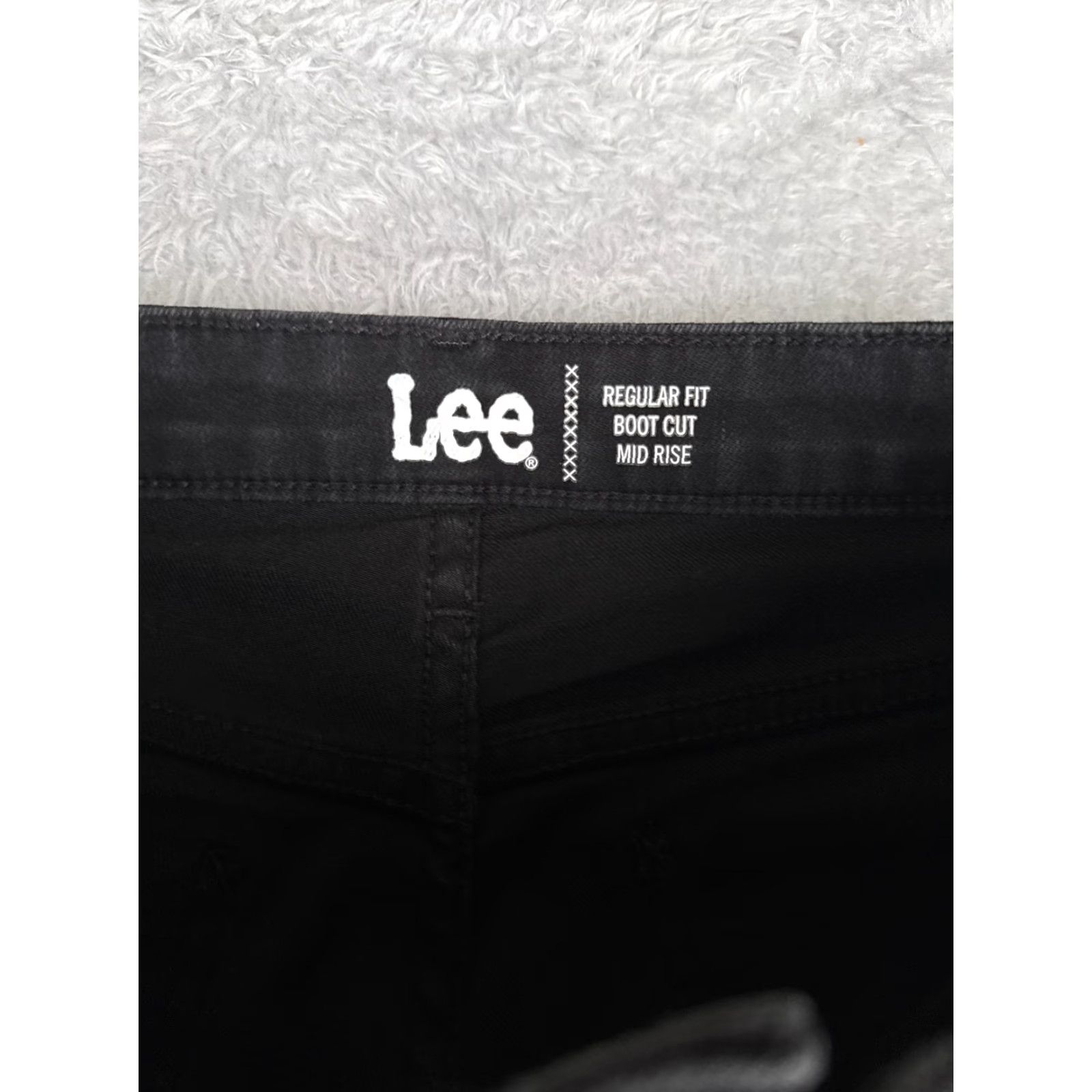 Lee Lee Jeans Women 4 Black Denim Bootcut Mid Rise Regular Fit Cotton 27x31 Jeans Size 27" / US 4 / IT 40 - 6 Thumbnail