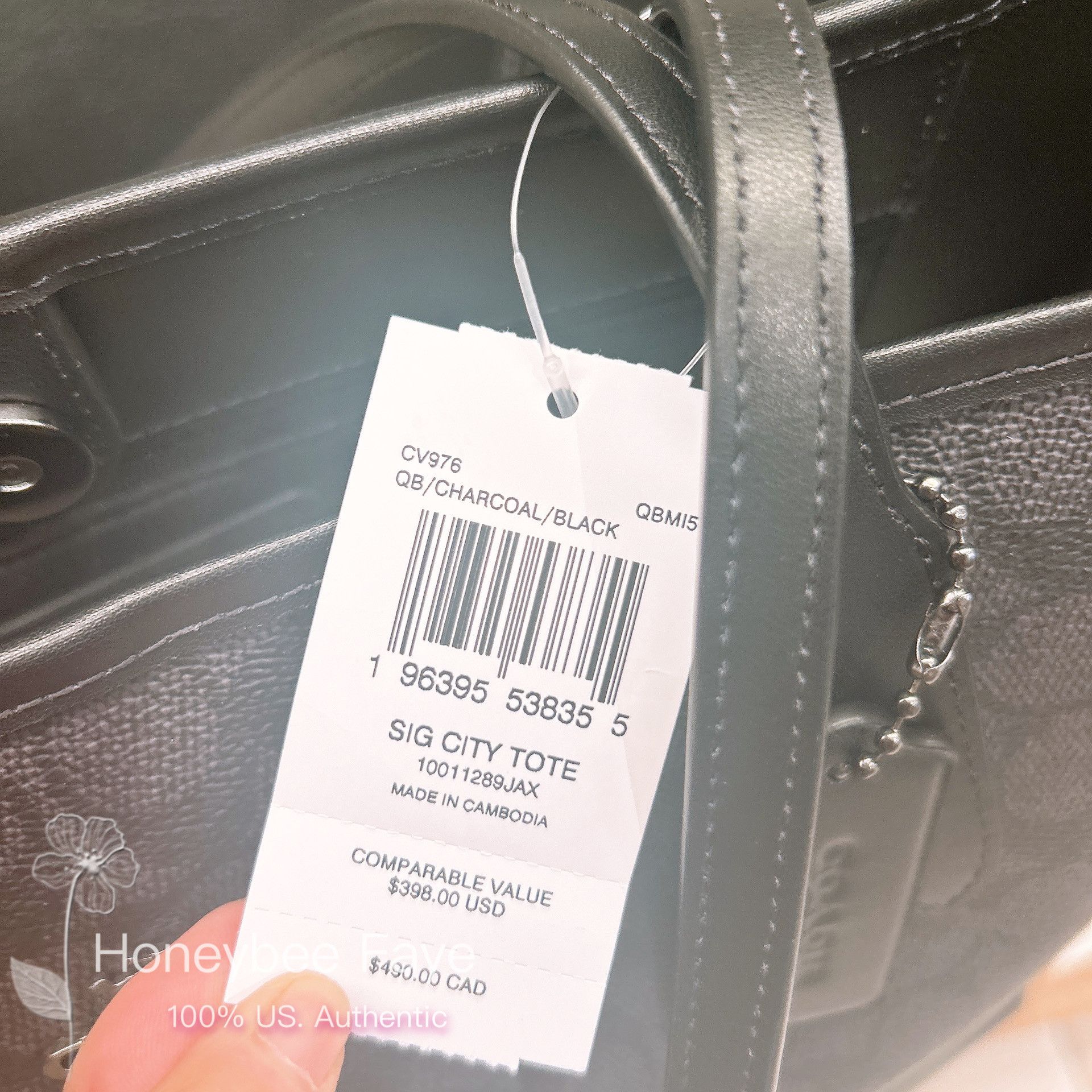 Coach City Tote Bag In Signature Canvas CV976 Size ONE SIZE - 5 Thumbnail