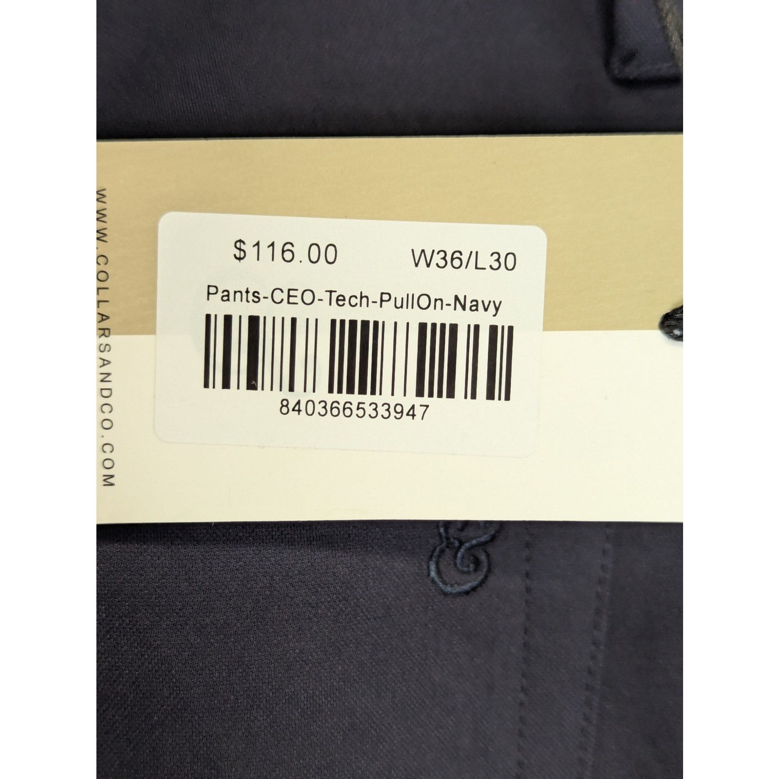 Other Collars & Co CEO Tech Pull On Pants Trousers Stretch Comfort Size US 36 / EU 52 - 5 Thumbnail