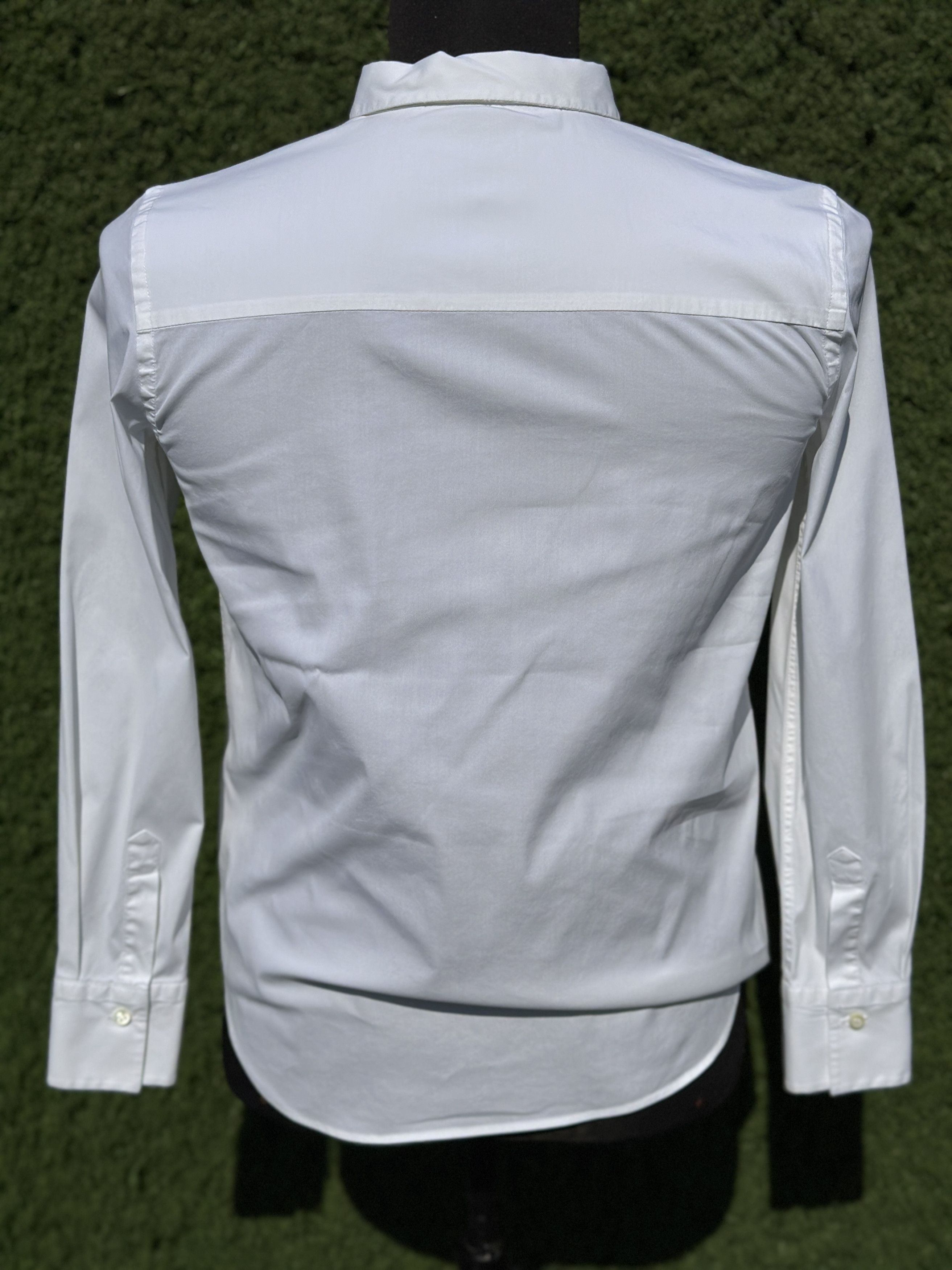 Brunello Cucinelli Brunello Cucinelli White Hidden Button Stretch Shirt Size M Size M / US 6-8 / IT 42-44 - 10 Thumbnail