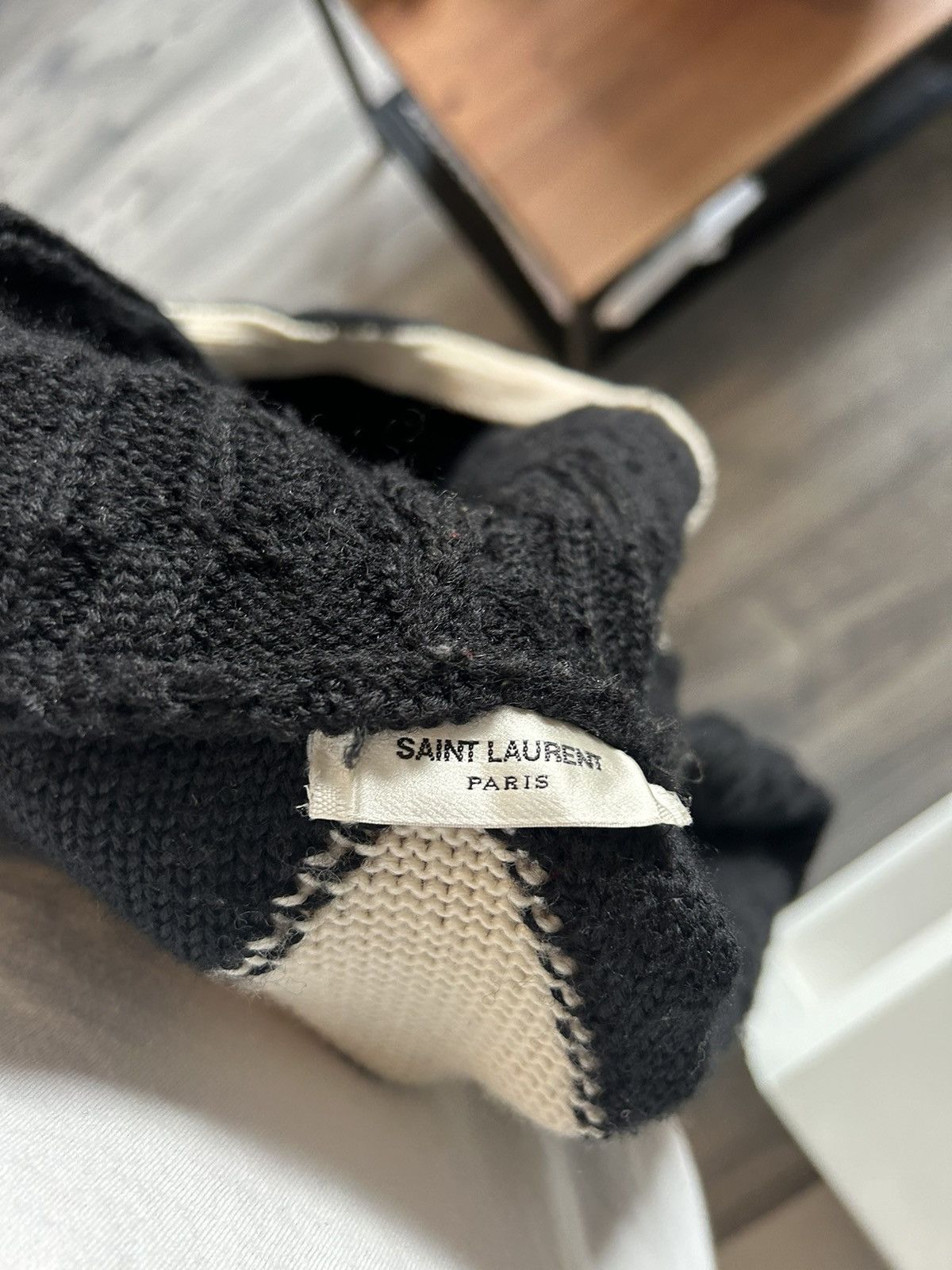 Saint Laurent Paris Baja Cable Knit Hooded Cardigan Size US L / EU 52-54 / 3 - 12 Thumbnail