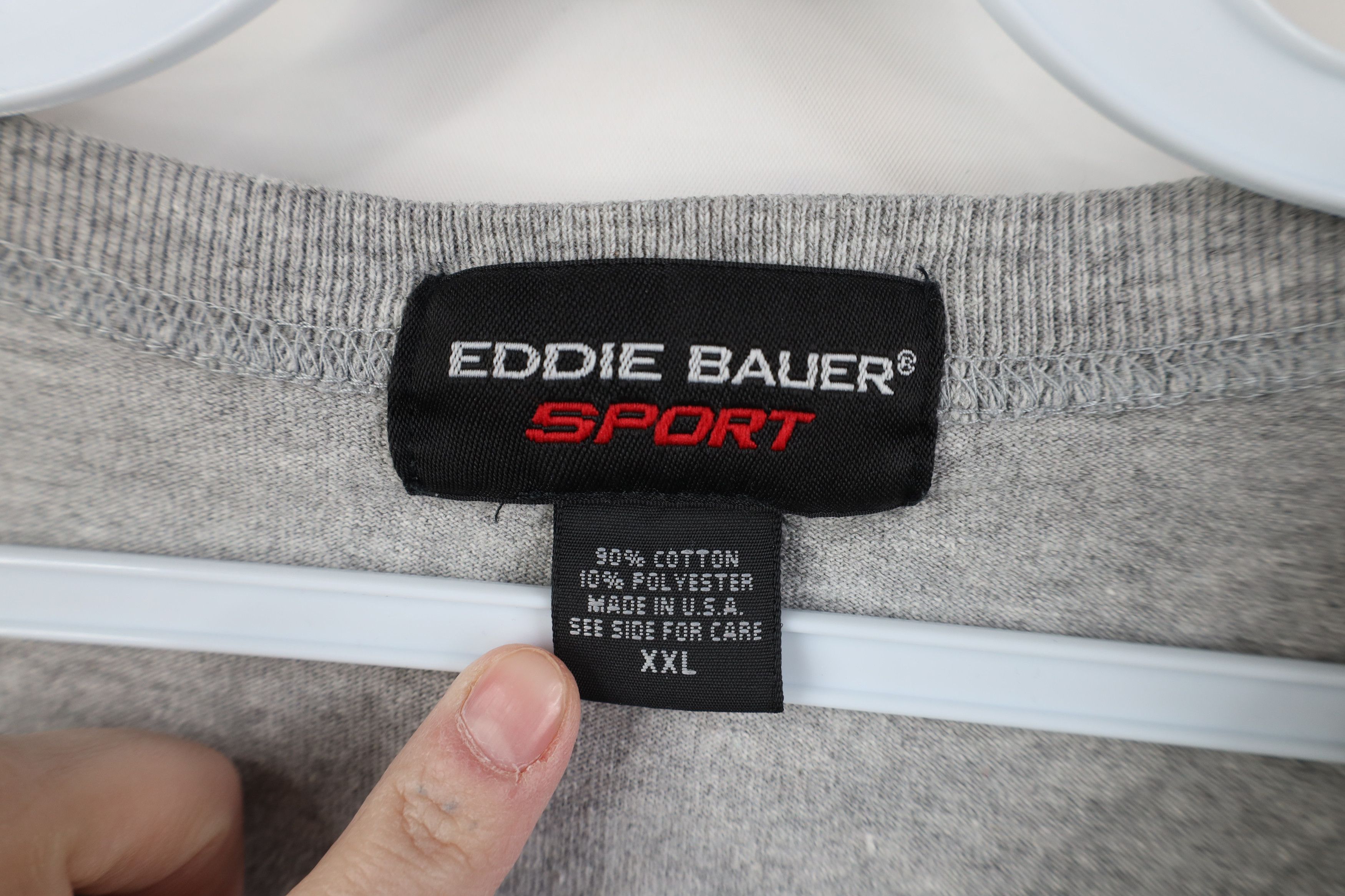 Eddie Bauer Vintage 90s Eddie Bauer Camp Long Sleeve T-Shirt Gray USA Size US XXL / EU 58 / 5 - 9 Thumbnail