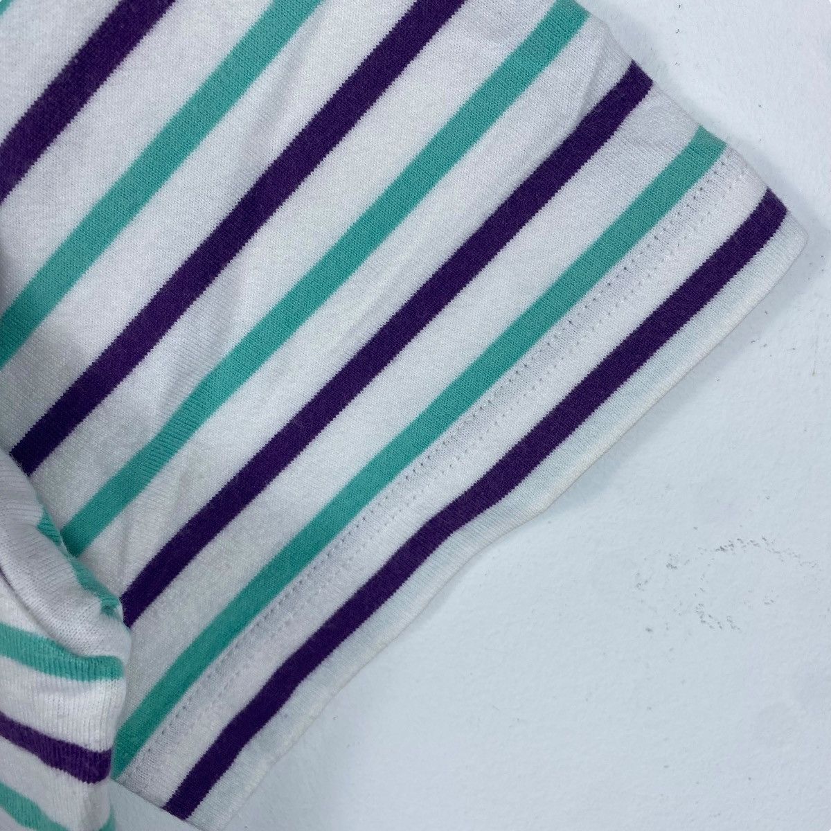 Japanese Brand Vintage 90's MIKI HOUSE Original Striped Tee Shirt Medium Size US M / EU 48-50 / 2 - 3 Thumbnail