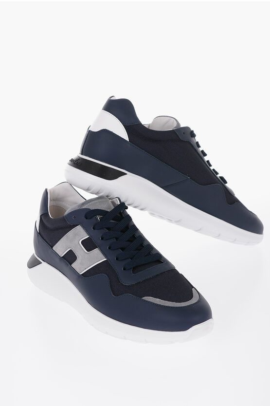 image of Hogan Canvas Low-Top Sneakers With Memory Foam Sole in Blue, Men's (Size 11)