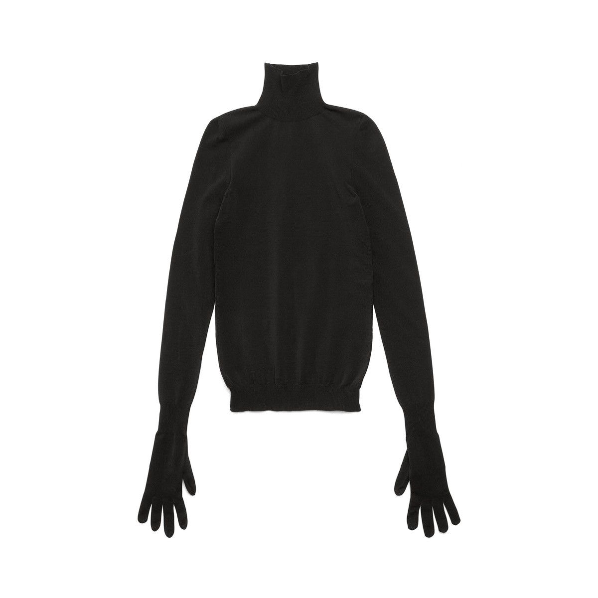 Balenciaga Gloves Sweater in black hybrid stretch knit Grailed