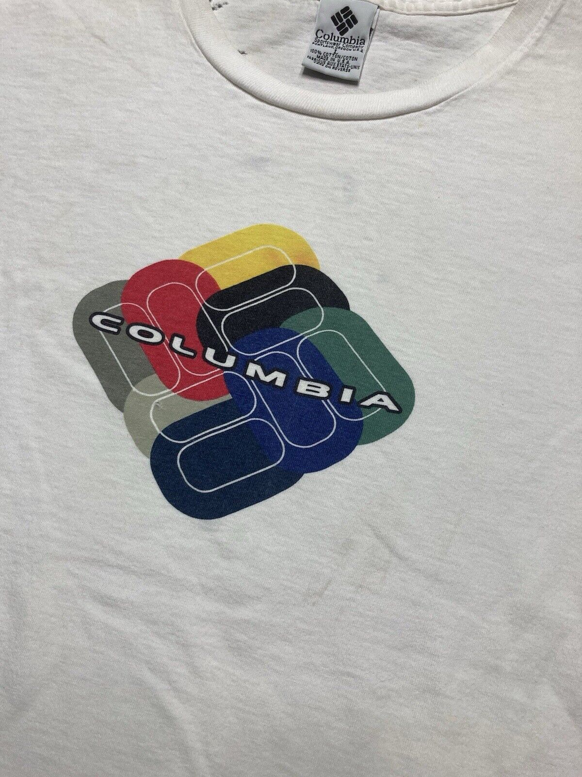 Columbia × Vintage Vtg 90s Columbia sportswear t shirt logo hiking outdoor XL Size US XL / EU 56 / 4 - 2 Thumbnail