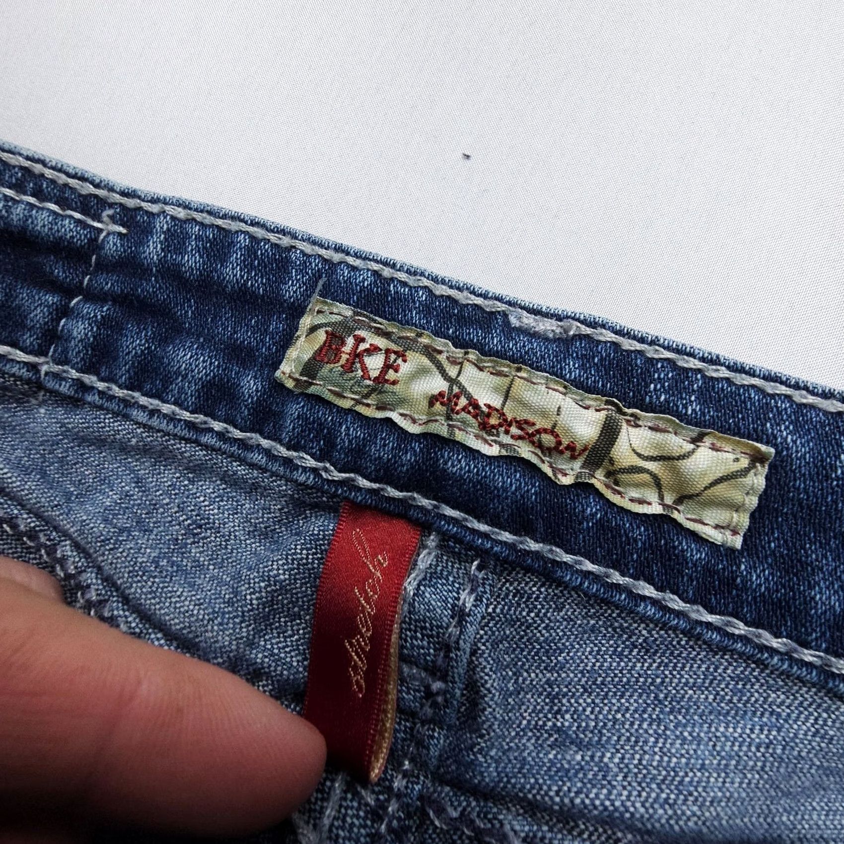 Vintage BuckIe Buckle BKE Madison Low Rise Boot Flare Jeans 26x31.5 Dark Wash Denim Blue Women Regular Jeans Size 26" / US 2 / IT 38 - 3 Thumbnail