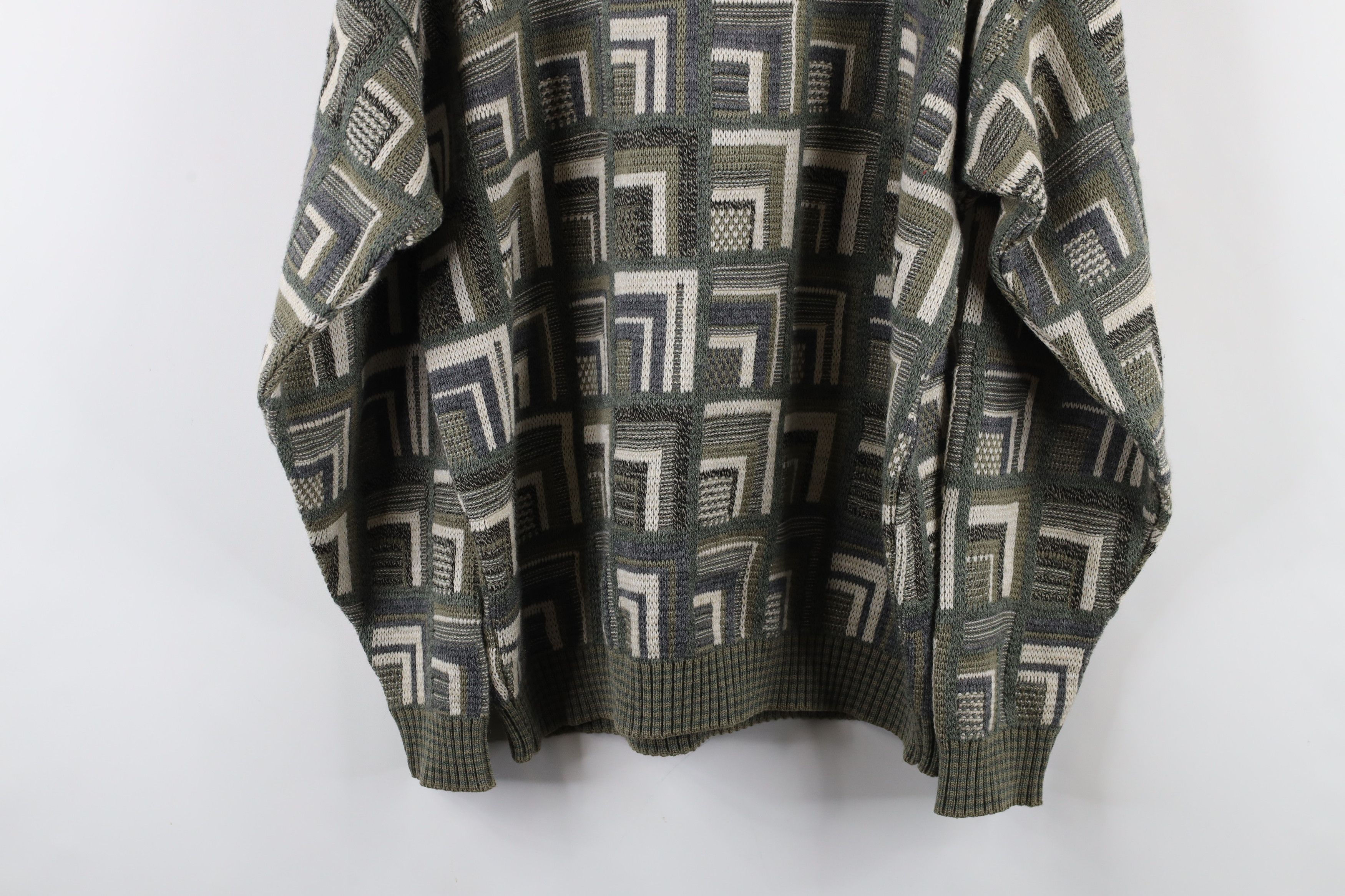 Vintage Vintage 90s Streetwear Trippy Knit Crewneck Sweater Acrylic Size US L / EU 52-54 / 3 - 9 Thumbnail