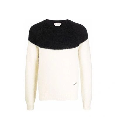 Alexander McQueen o1y1024 Sweater in Ivory/Black Size US M / EU 48-50 / 2 - 1 Thumbnail