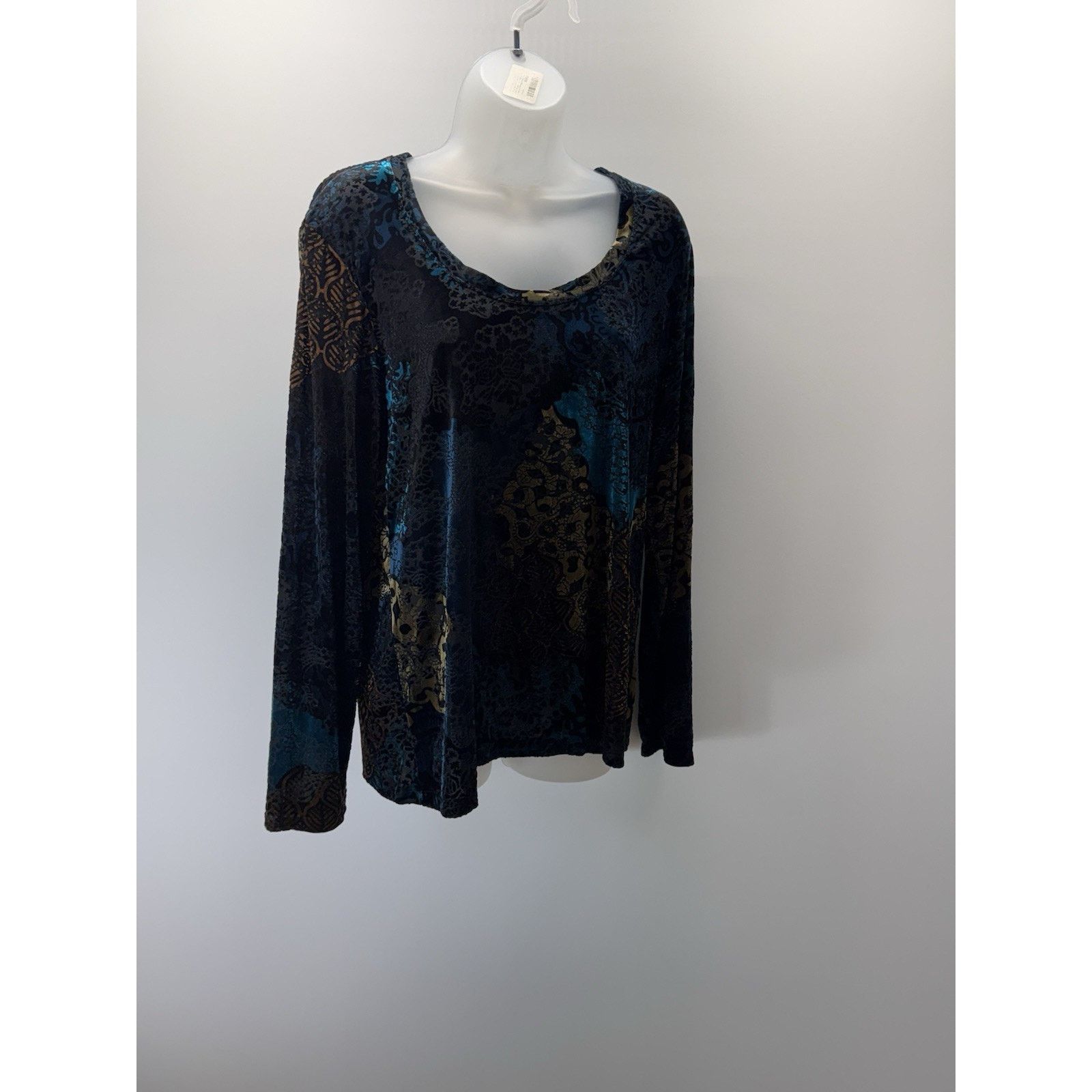 Chicos Chico's Velvet Velour Iridescent Blouse Top Women’s Sz 3/XL Size XL / US 12-14 / IT 48-50 - 1 Thumbnail