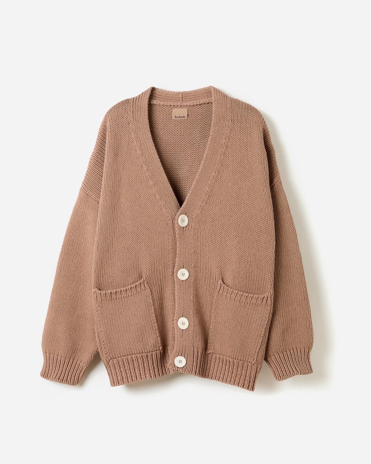 Other Babaa Men's no16 Roasted Fig Dusty Pink Cardigan Sweater Size US M / EU 48-50 / 2 - 8 Thumbnail