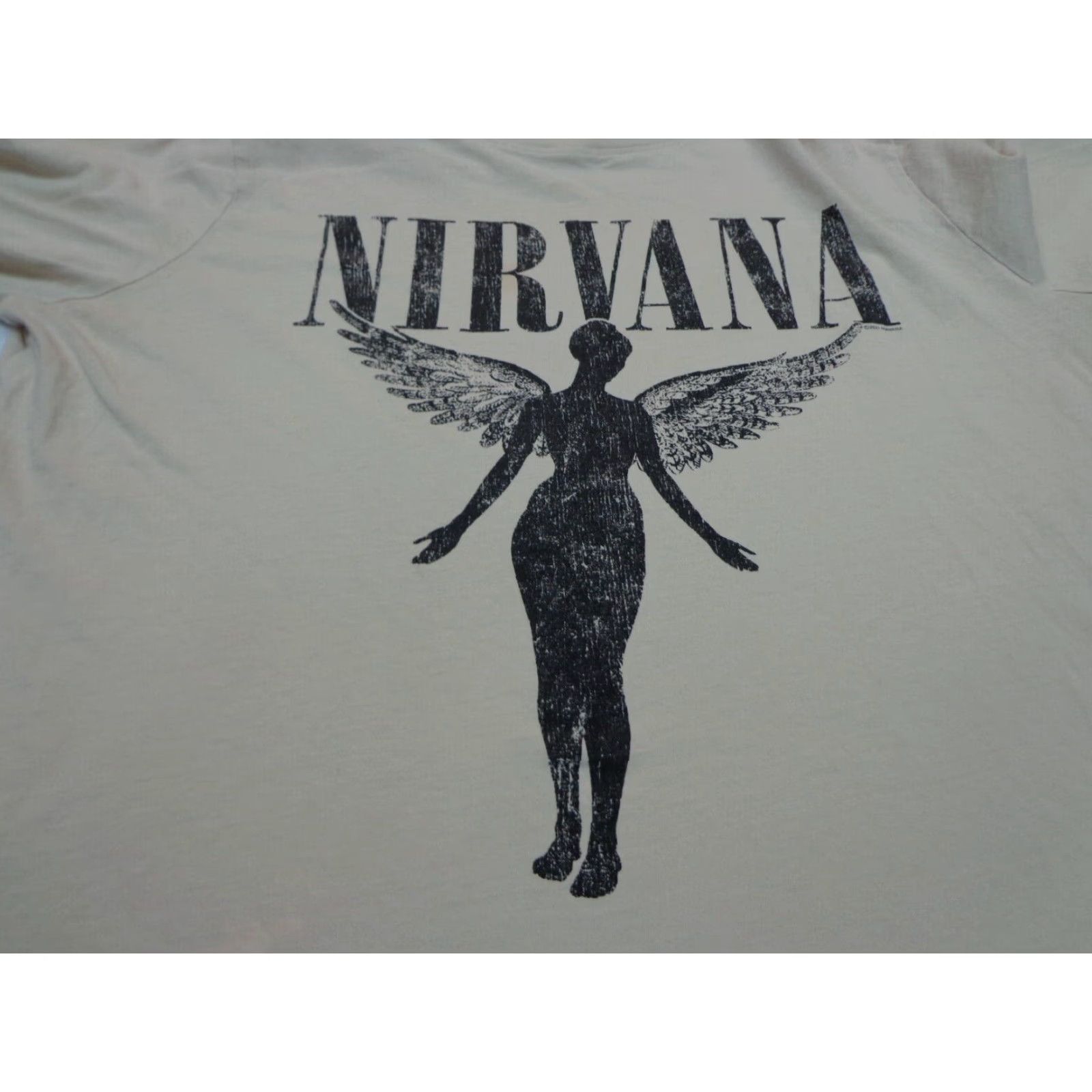 H&M H & M Nirvana T-Shirt Women Cream Size L Oversized Basic Short Sleeve Pullover 100% Cotton Regular Size L / US 10 / IT 46 - 2 Thumbnail