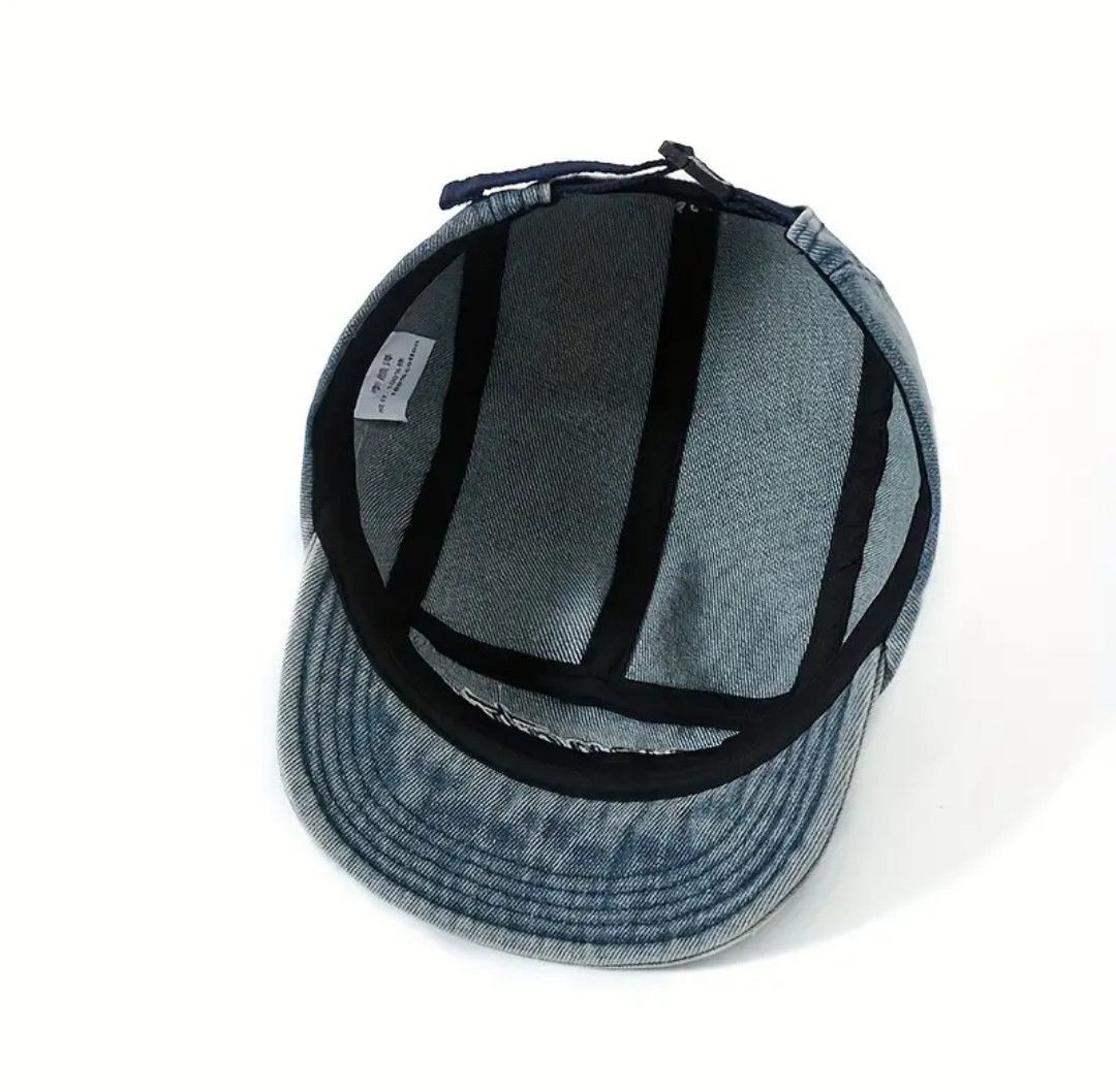 Other Hippie Y2K Retro Adjustable Distressed Denim Cap Hat Size ONE SIZE - 7 Thumbnail