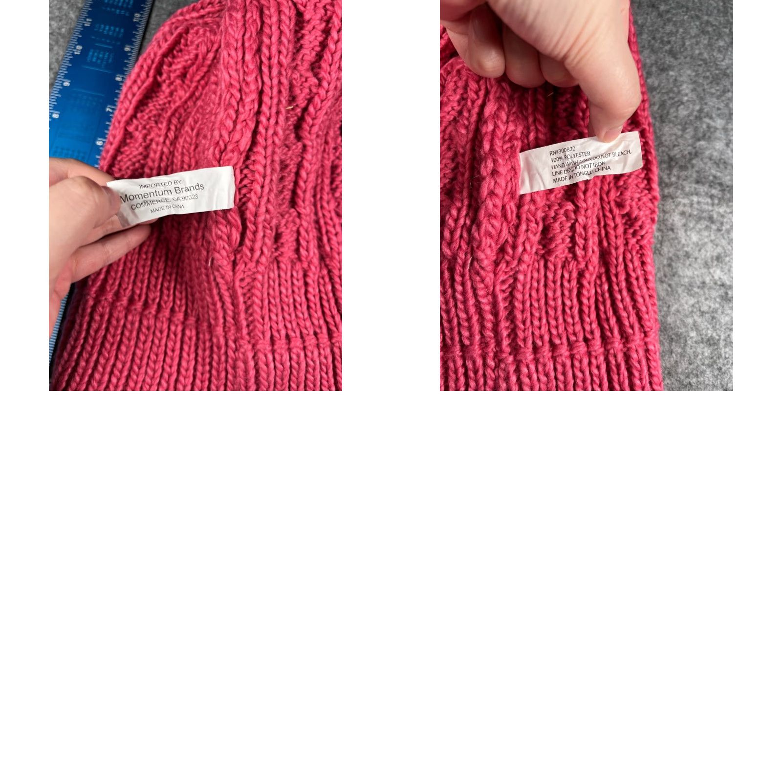 Pinko Momentum Brands Beanie Toque Adult One Size Pink Cable Knit 100% Polyester NEW Women Hat Beanie Winter Outdoor Ski Mens Womens Size ONE SIZE - 8 Thumbnail