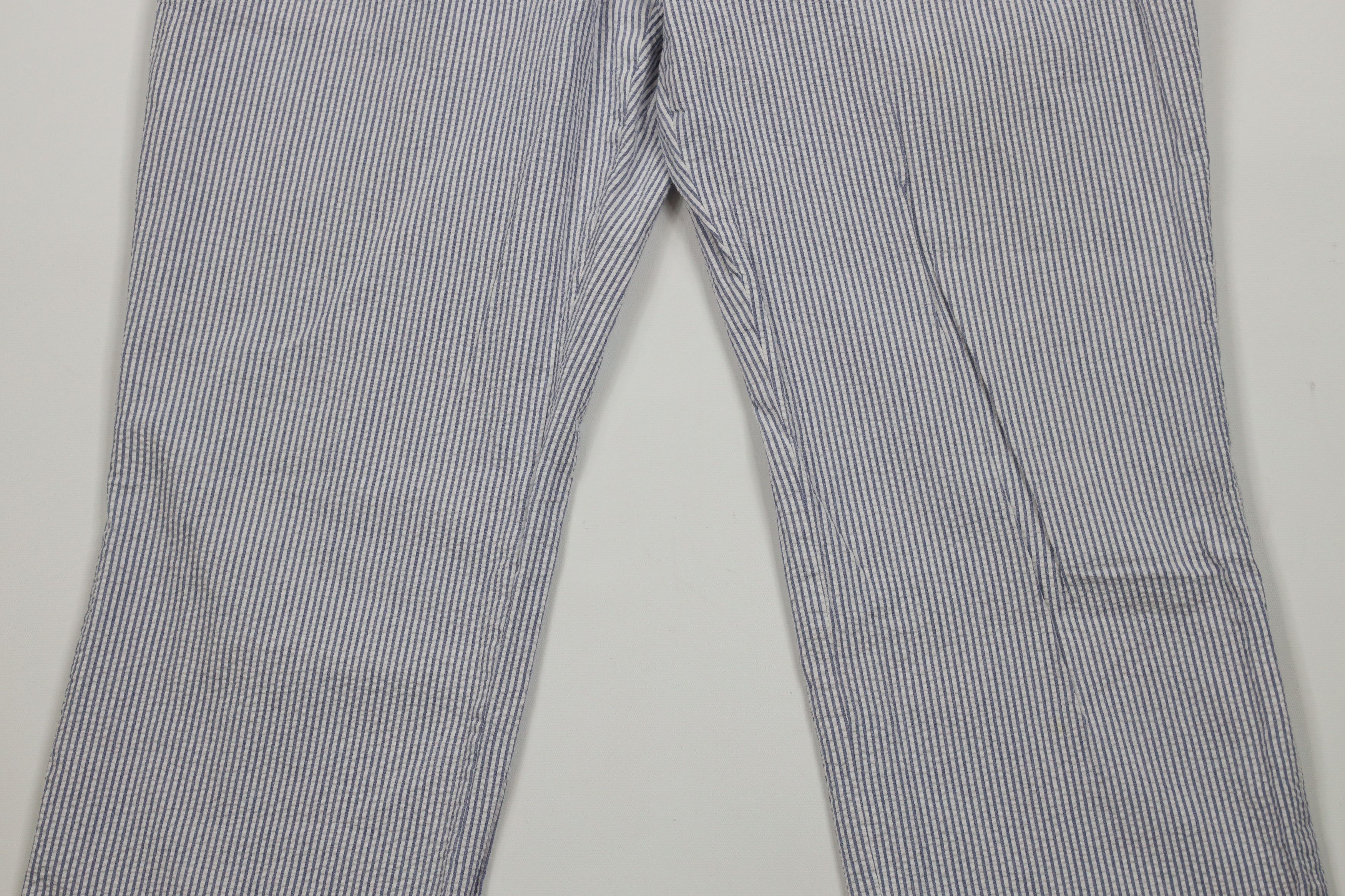 Vintage Vintage 90s Streetwear Wide Leg Seersucker Chino Pants Size US 32 / EU 48 - 3 Thumbnail