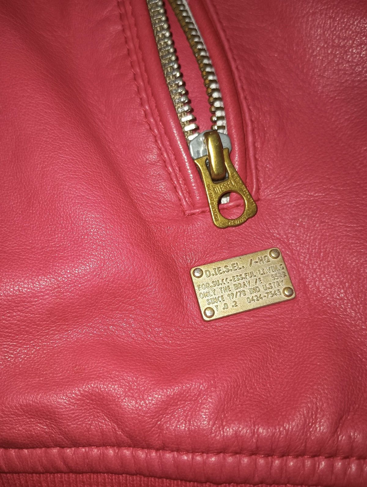 Diesel Diesel Red Leather L-Hasso Jacket Size US S / EU 44-46 / 1 - 2 Thumbnail